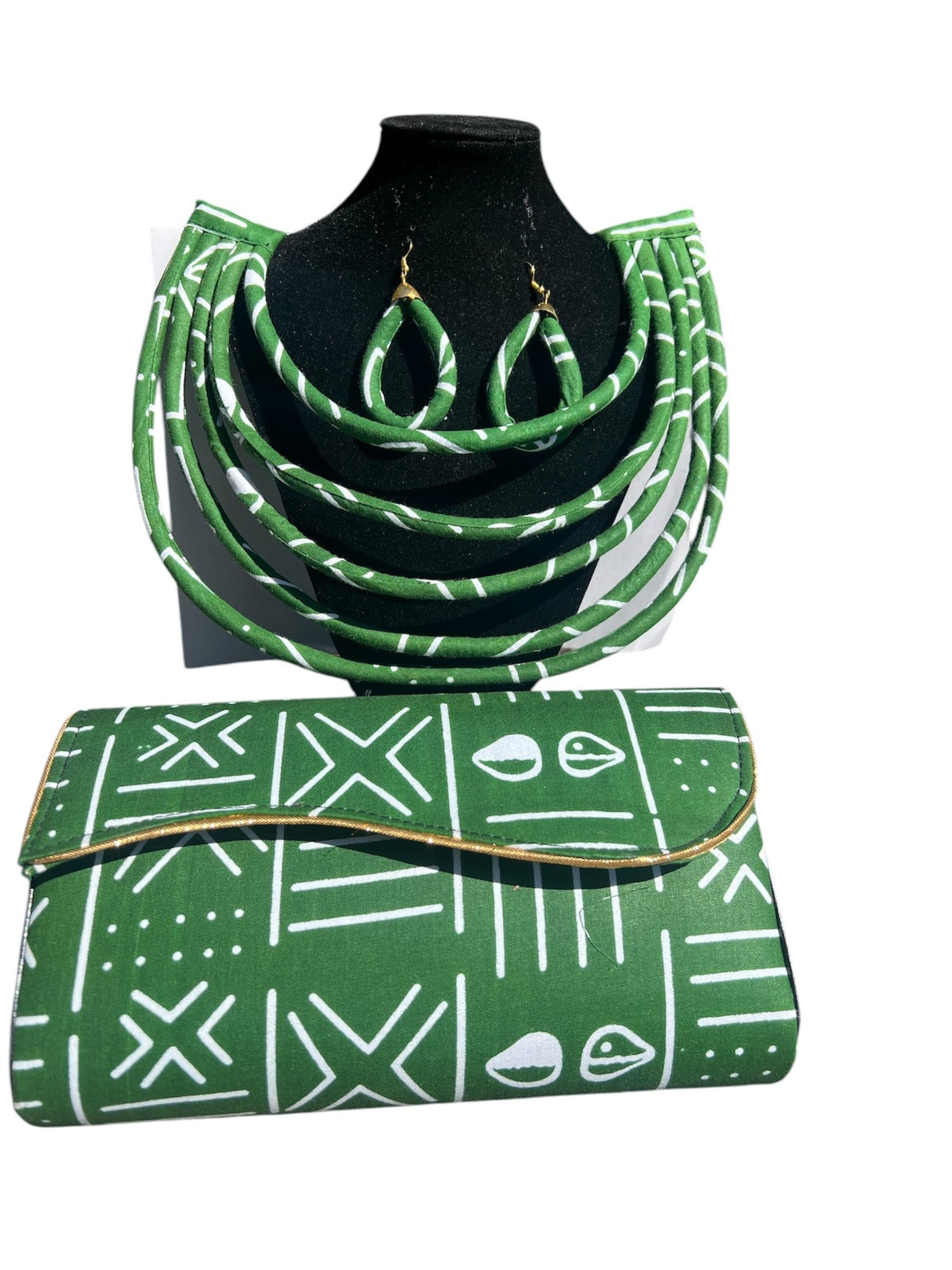 Clutch Bag & Ethnic Necklace Set /African Print /Ankara4