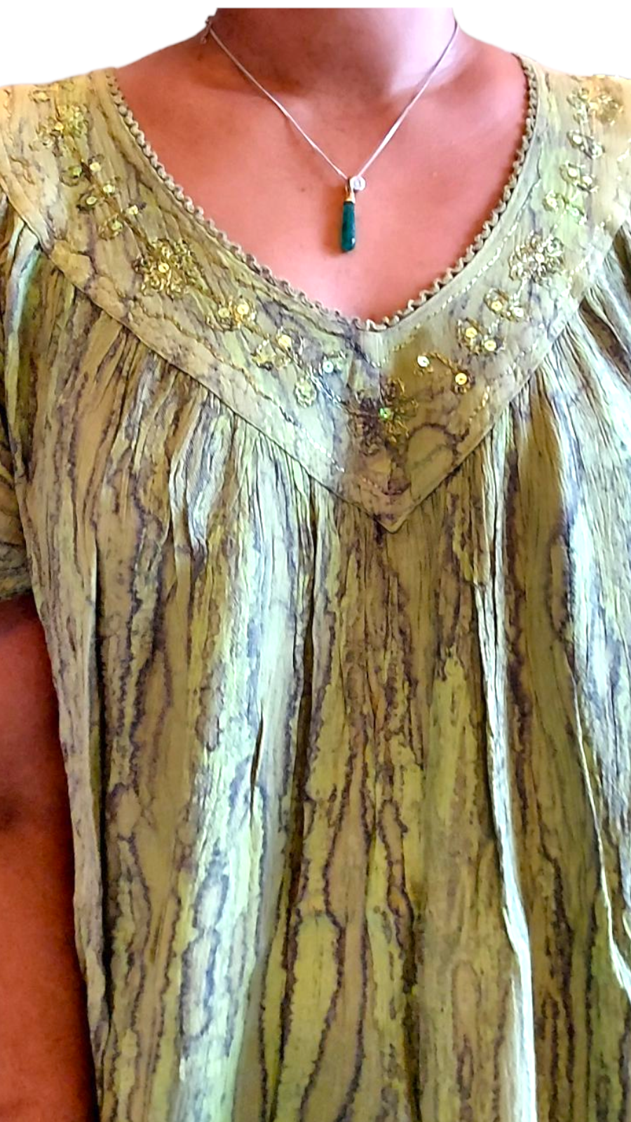 Woman Crinkle Tiedye Blouse