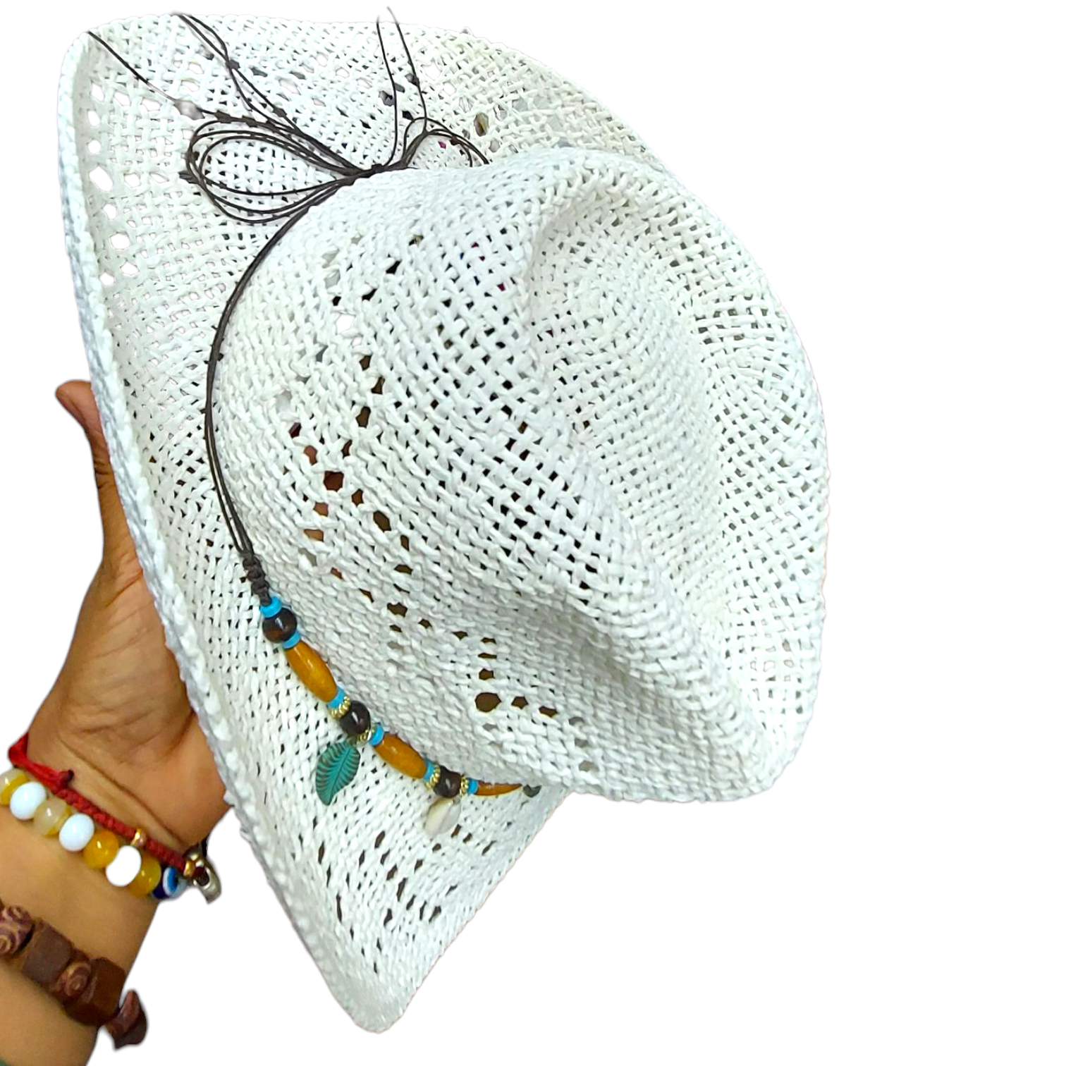 Cowgirl Straw Hat / Pack of 12 Western Hat- Cowrie Shell