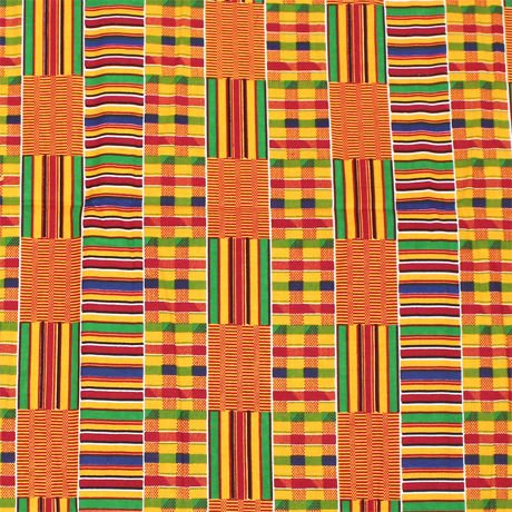 Raw Fabric/6 Yards/  African Kente Print 2