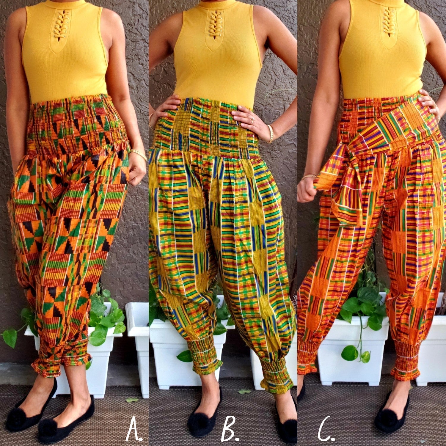 21 Women  Harem Pant-  Traditional Kente