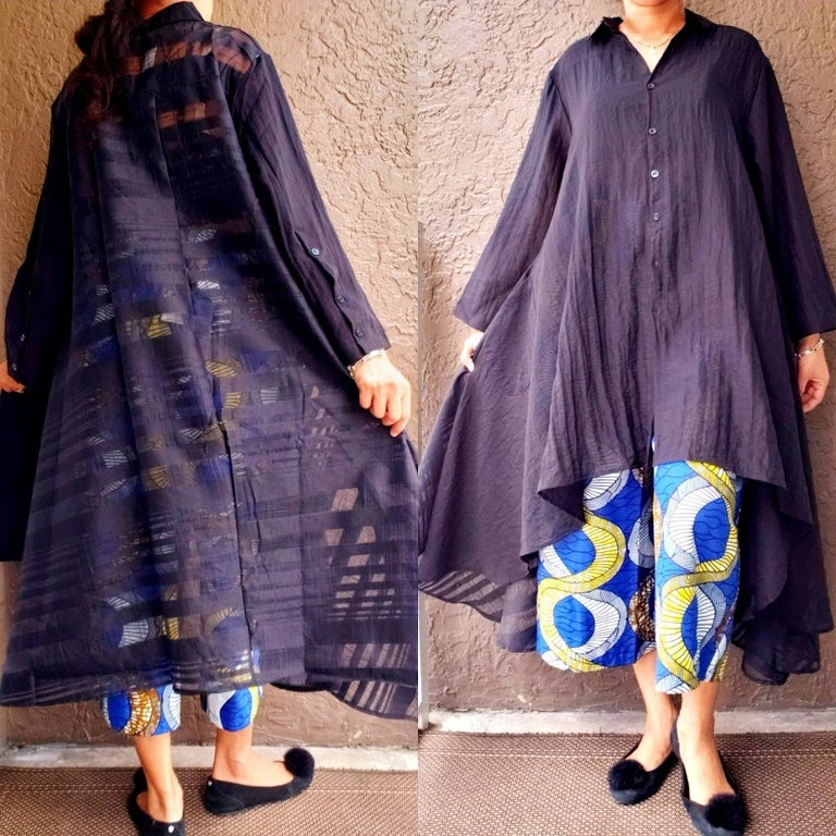 #AA18-666CW  LONG HIGH/ LOW KURTA BLOUSE