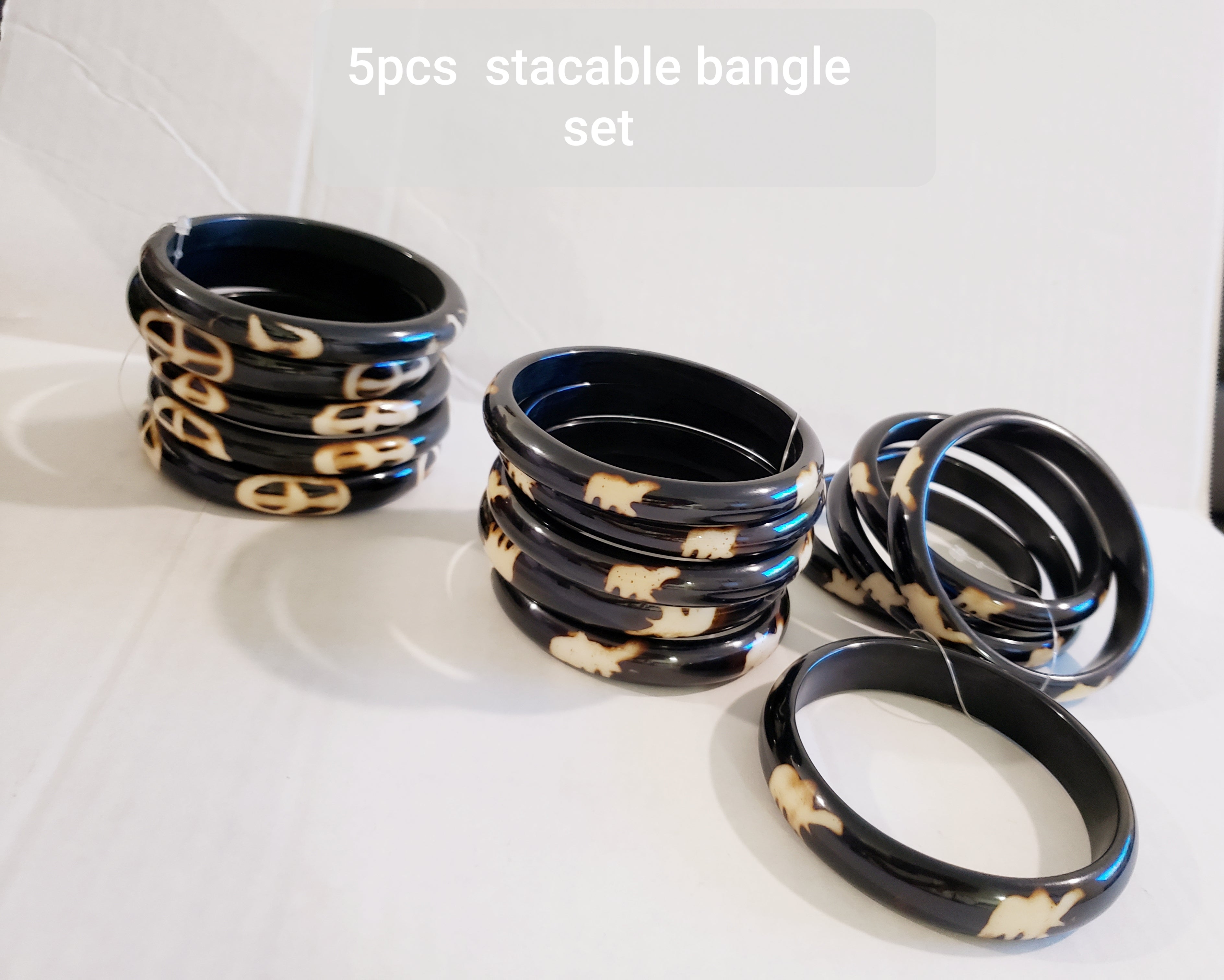 5 Pcs Stacable Bangles Set