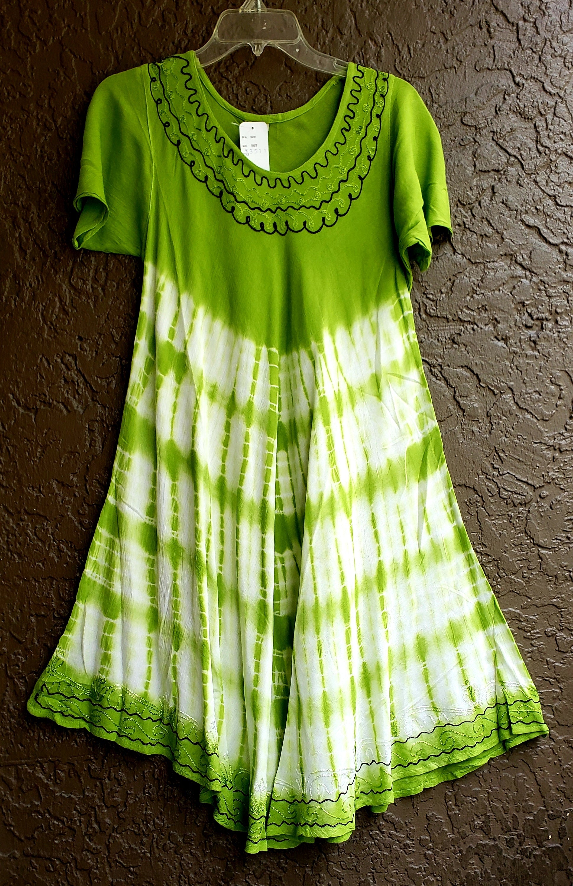 Umbrella Dress/ Short Sleeves/Tie Dye-13511