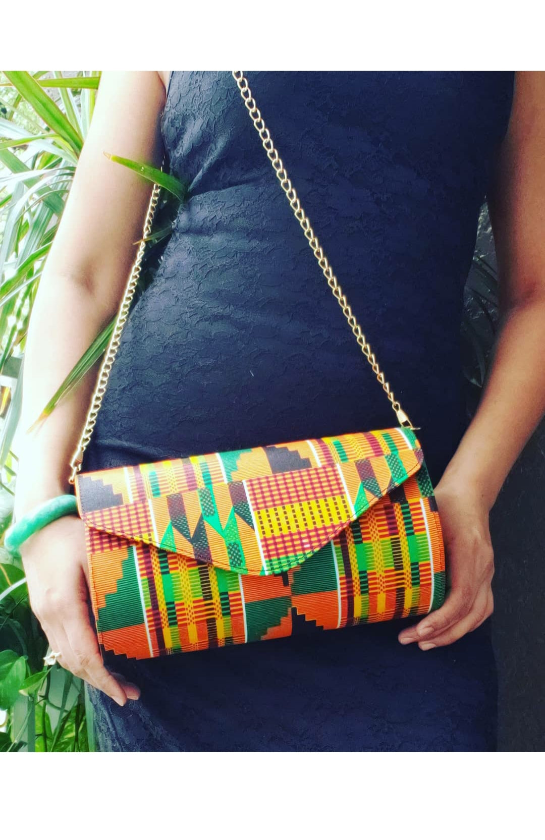 Clutch Purse/ Cross Body- kente Print