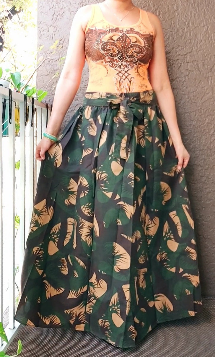 Women Long Maxi Skirt/ camouflage- 485