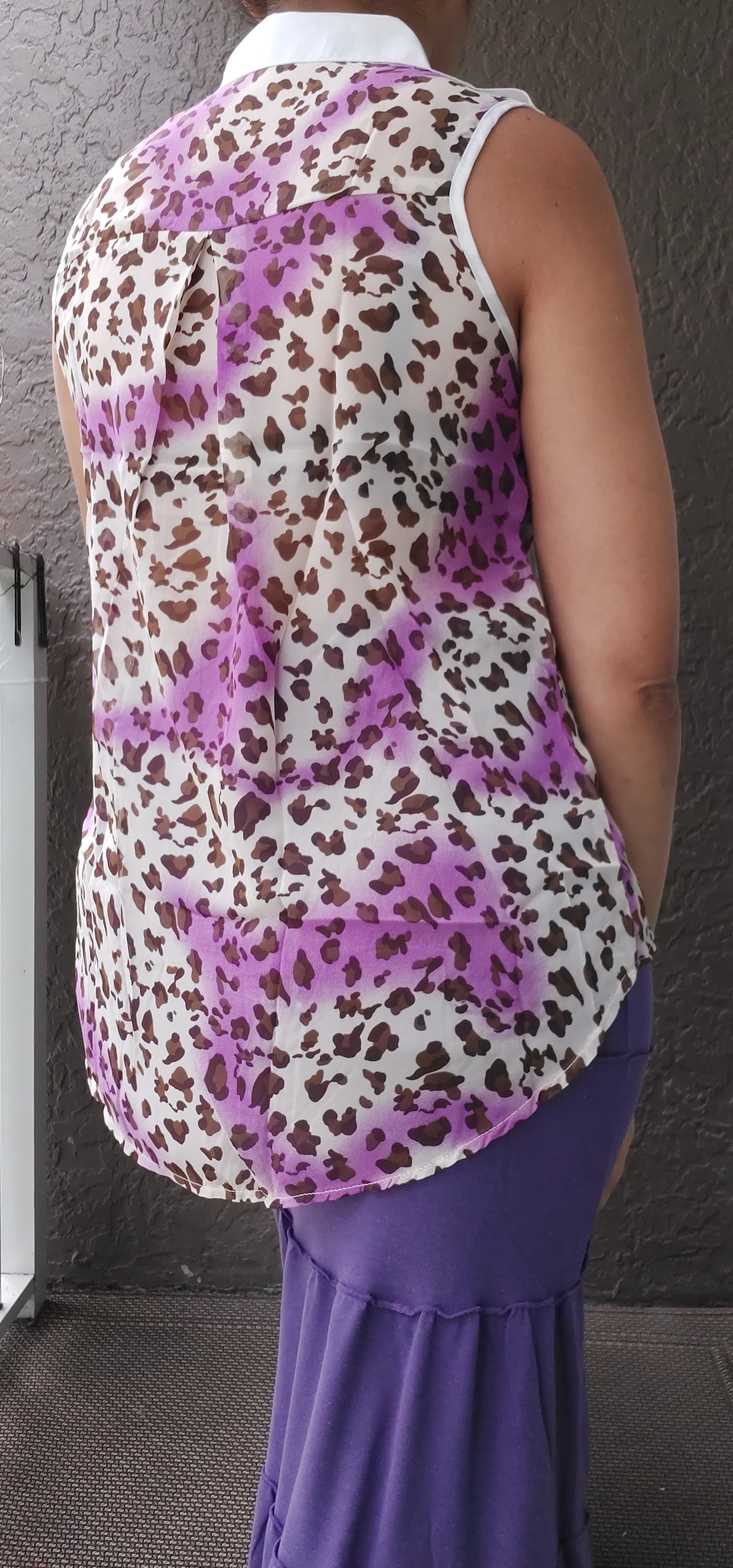 Leopard Print Sheer Tank Top