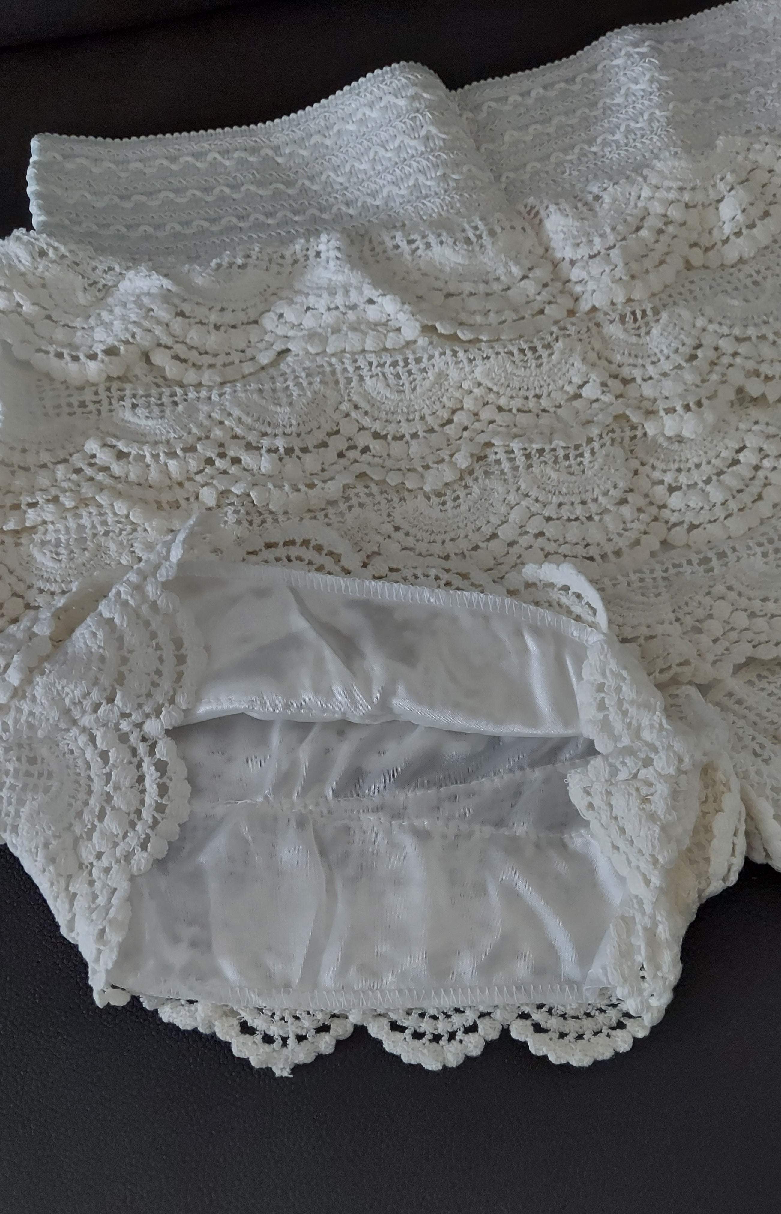 Crochet Tiered Shorts - Cream