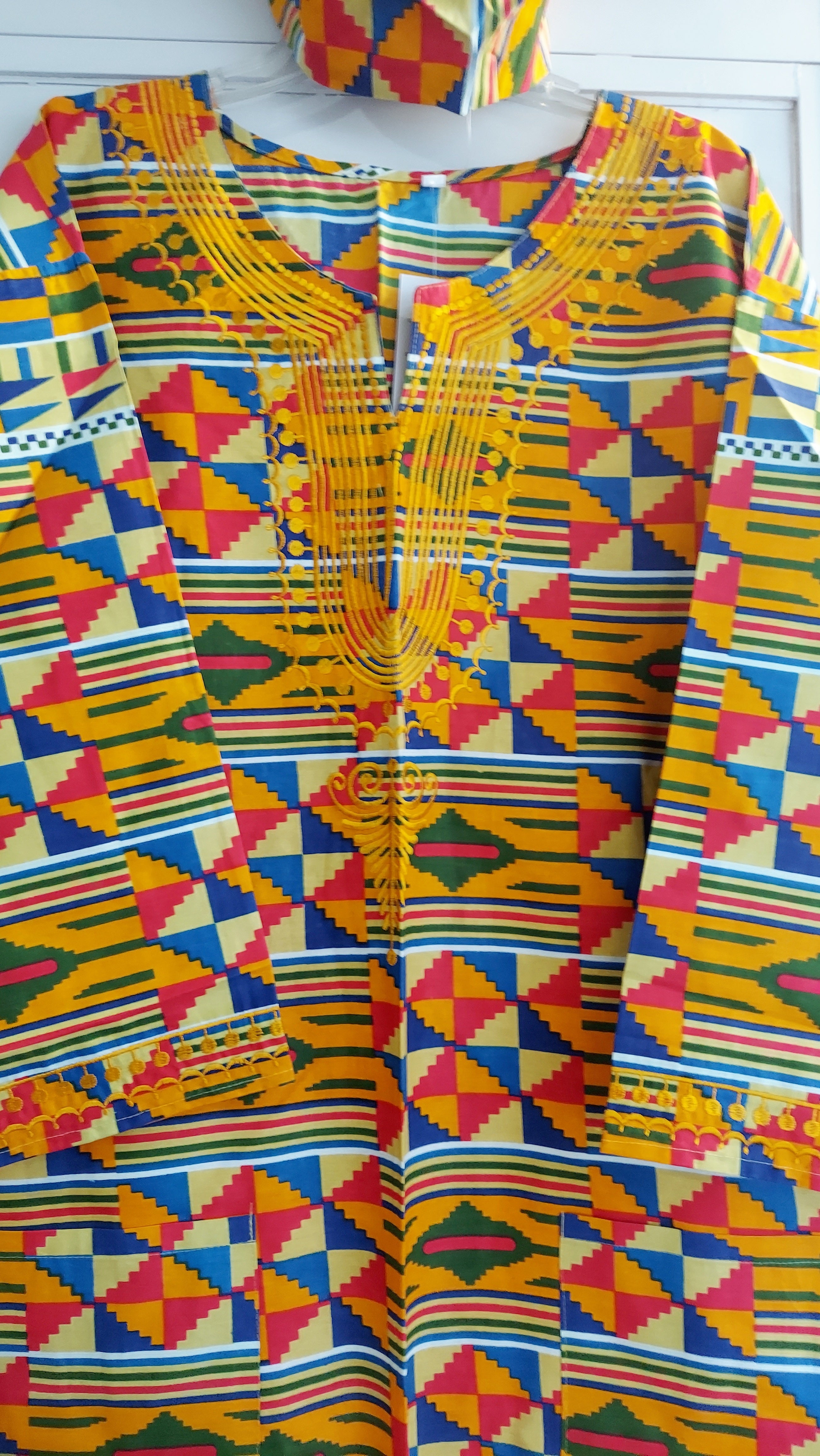 Men 3Pcs Pant Set /Traditional Kente Print-EMB02