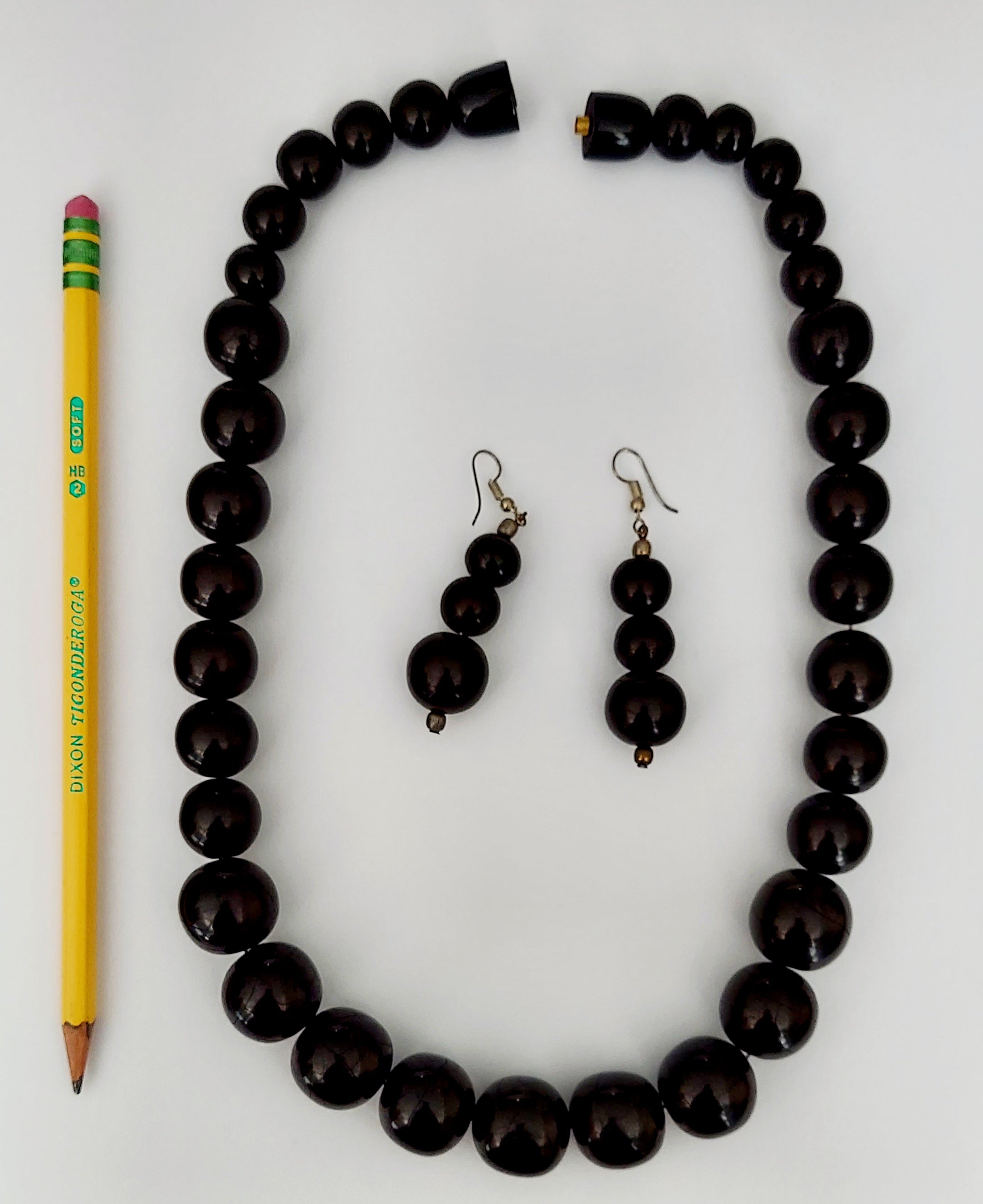 Wooden bead  Necklace & Earrings Set