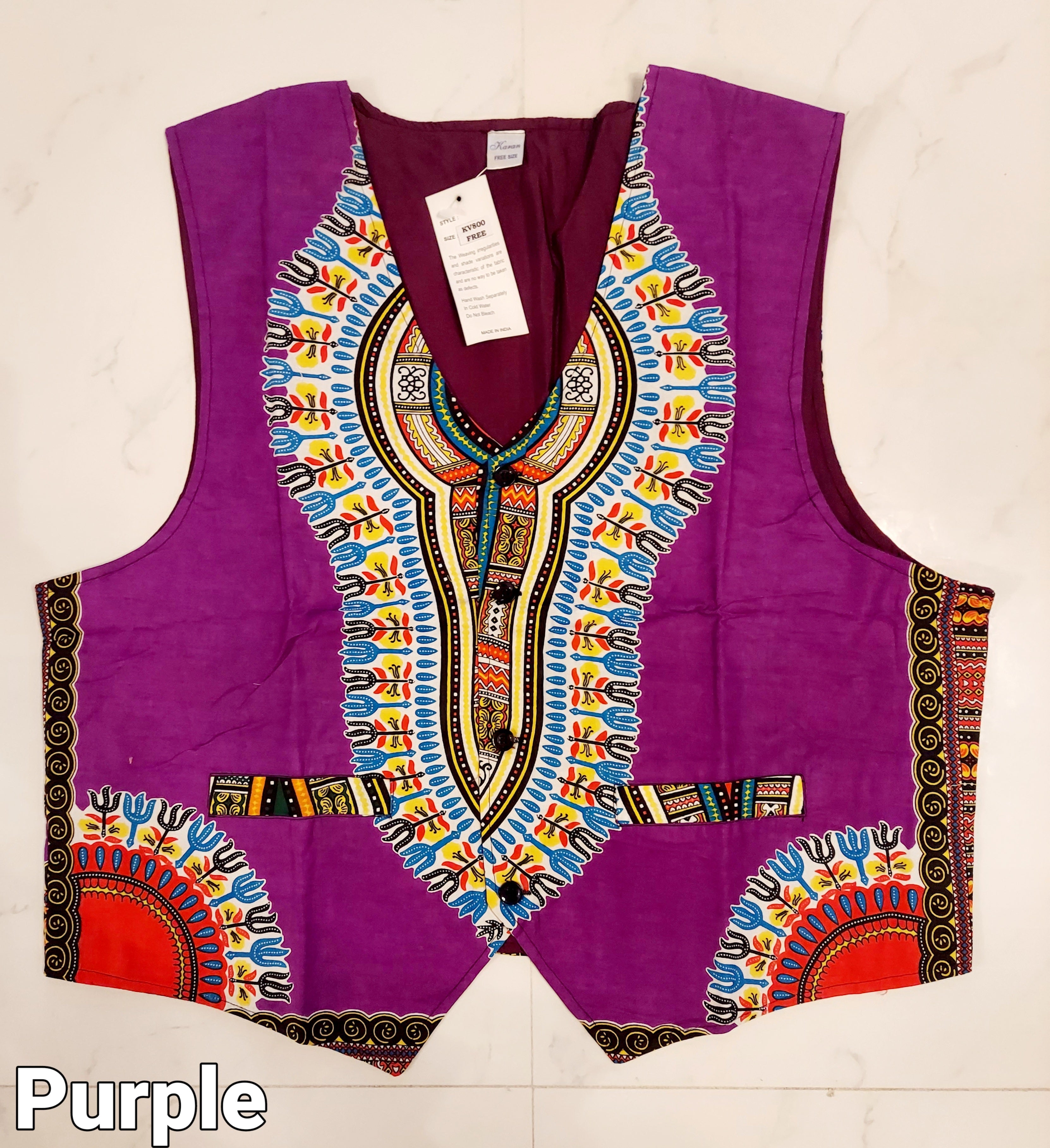 Dashiki Vest / Unisex KV800
