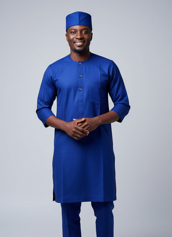 Men's Long Cotton Pant Sets /Solid Color - 440