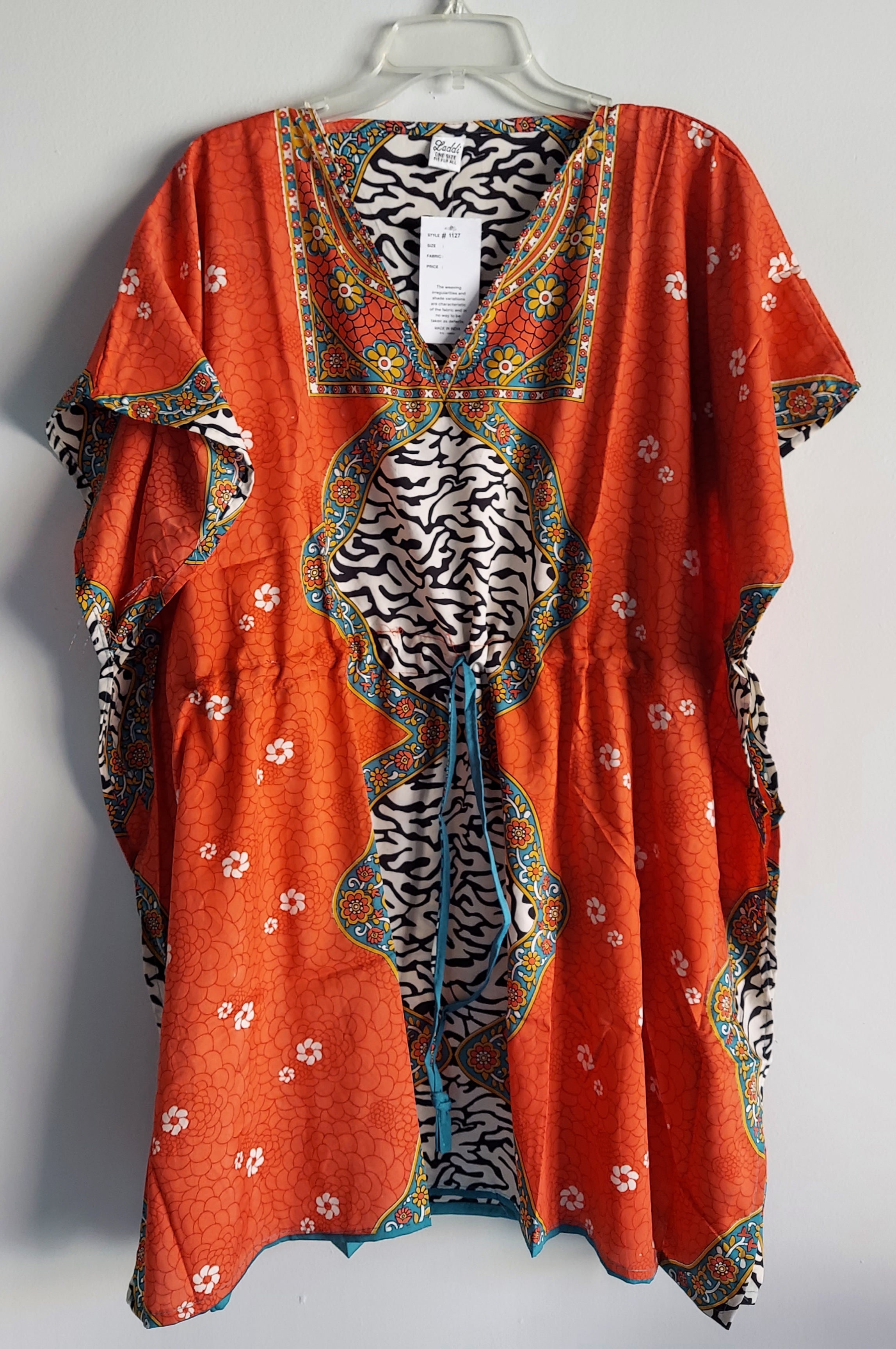 1127D- Kaftan Top/ Short Dress- Printed