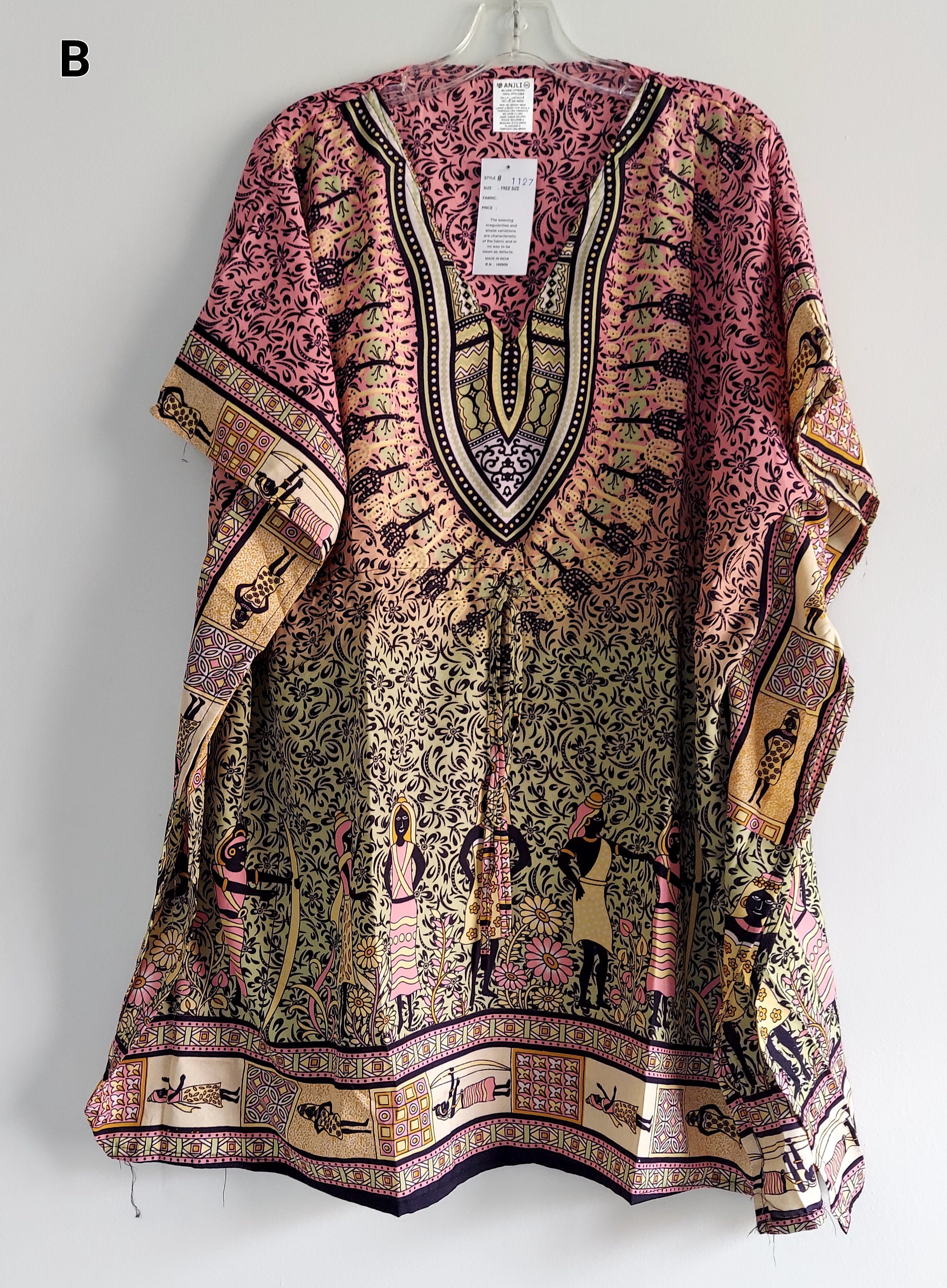 1127- Kaftan Top/ Short Dress- Printed