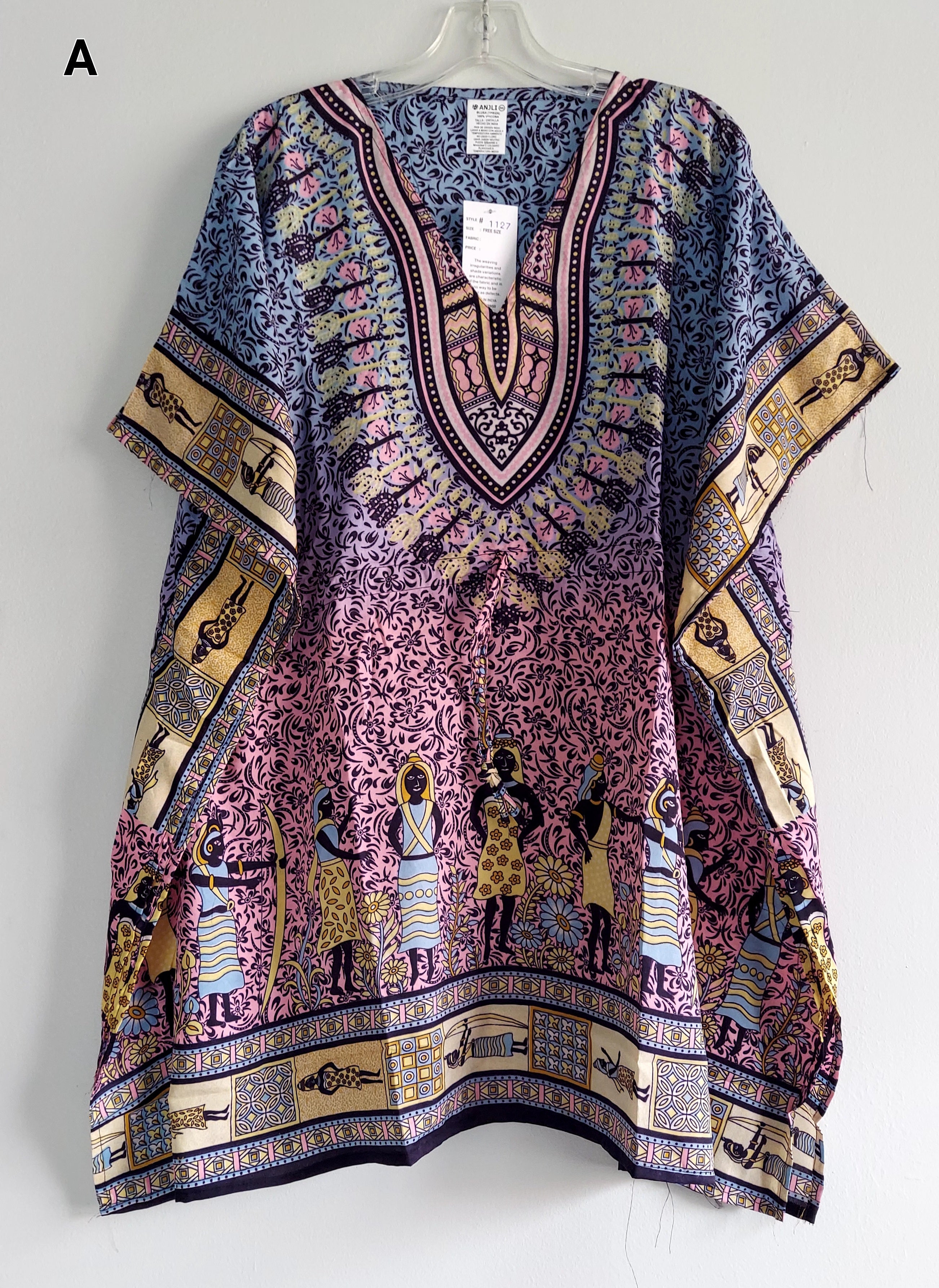 1127- Kaftan Top/ Short Dress- Printed