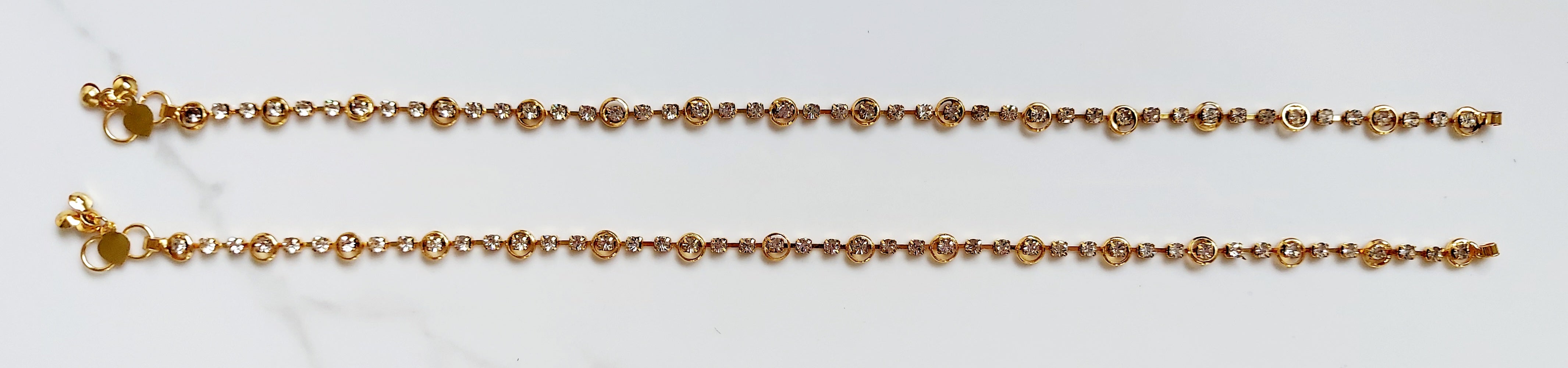 Anklets/ Gold Plated With Stones