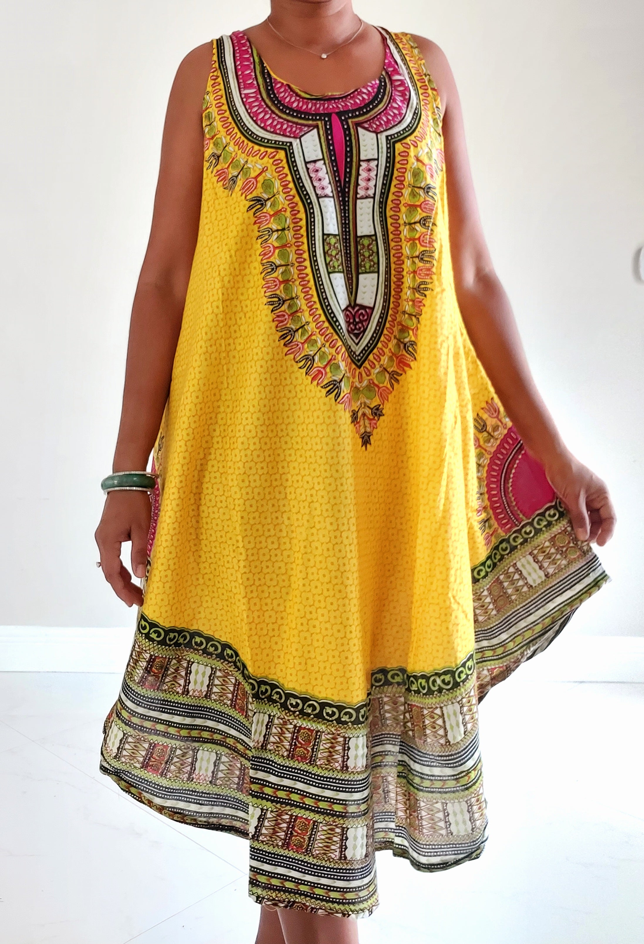 Umbrella Dress/Dashiki Print