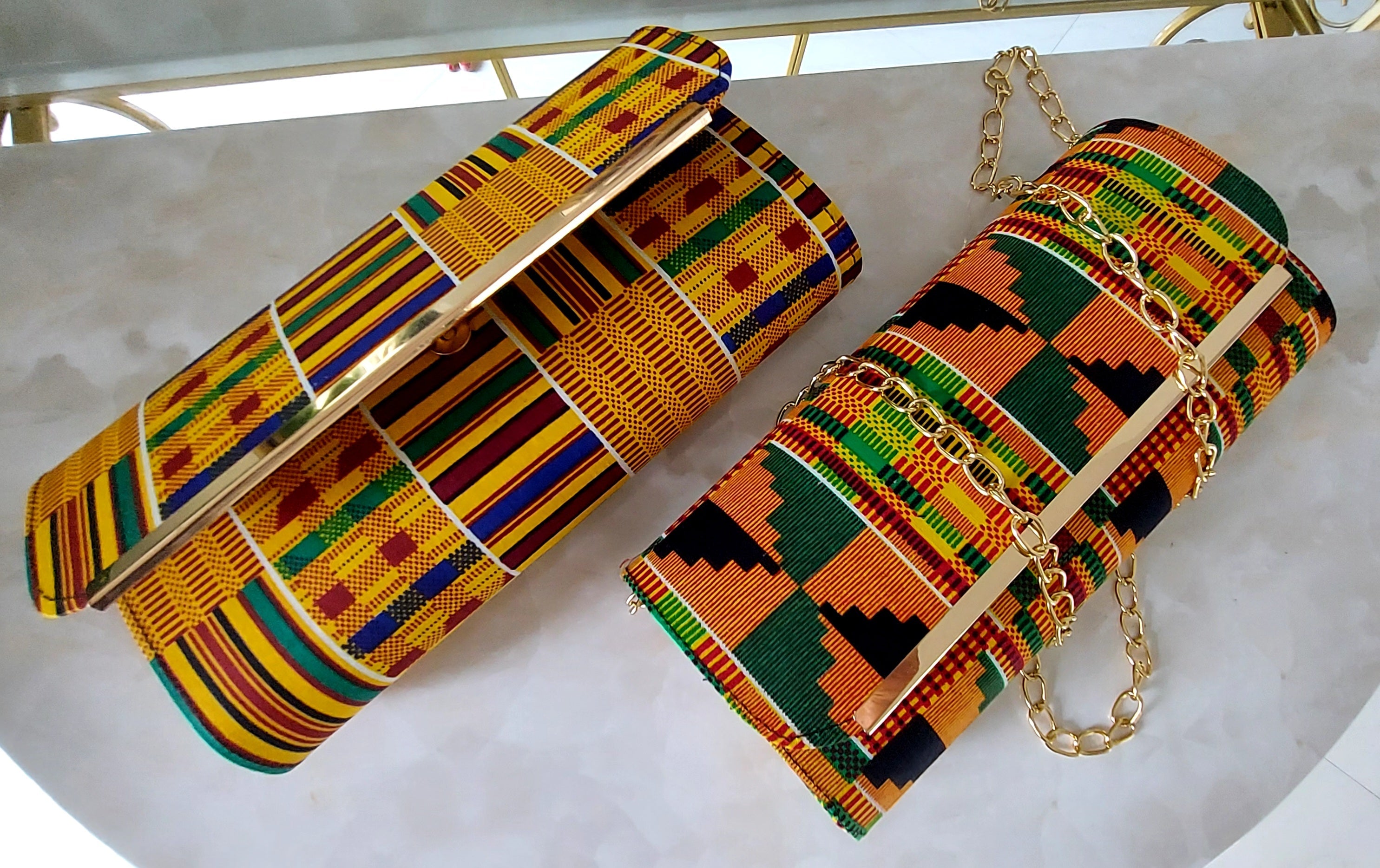 Clutch Purse/ Cross Body- Dashiki Print