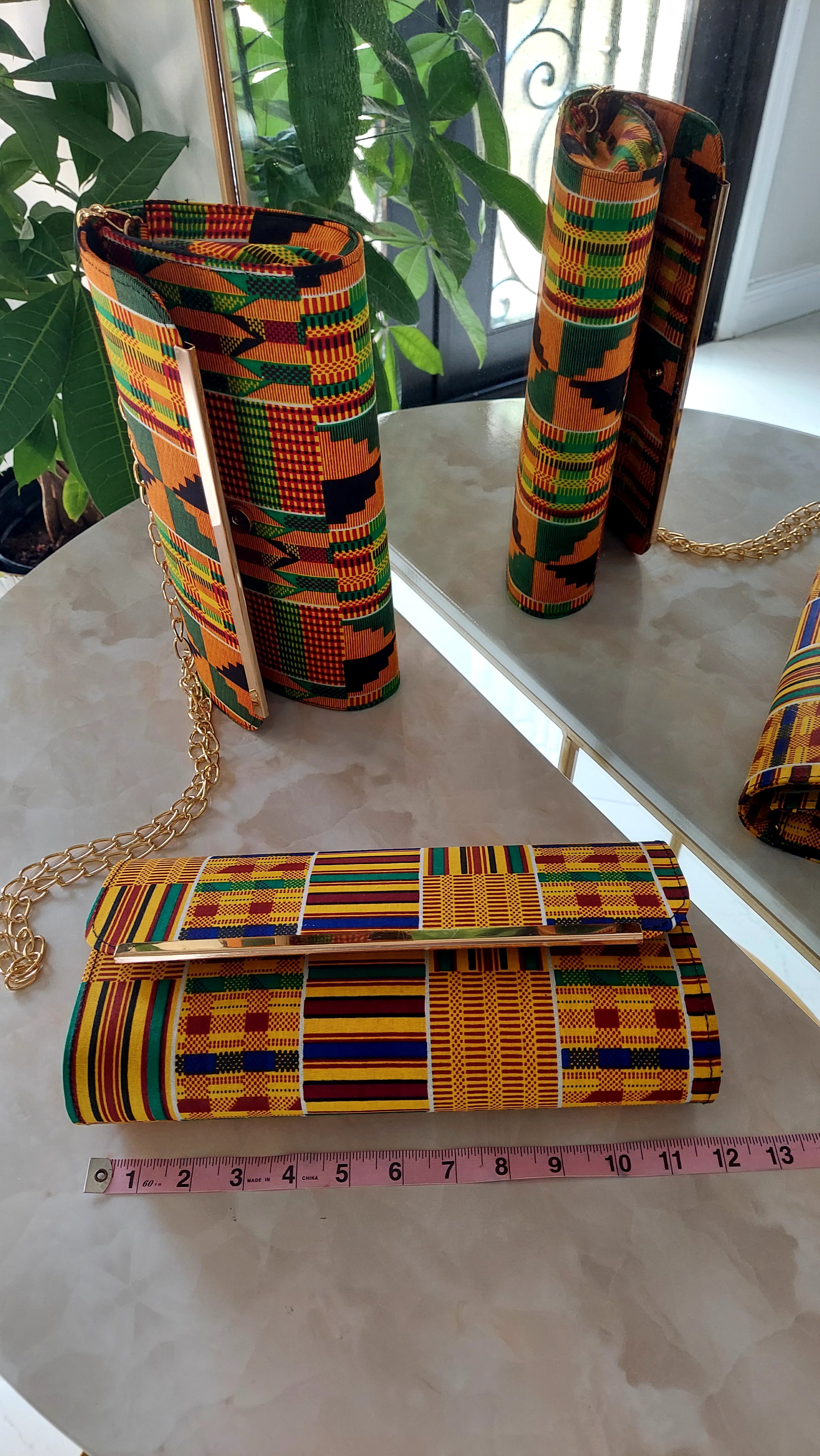 Clutch Purse/ Cross Body- Dashiki Print