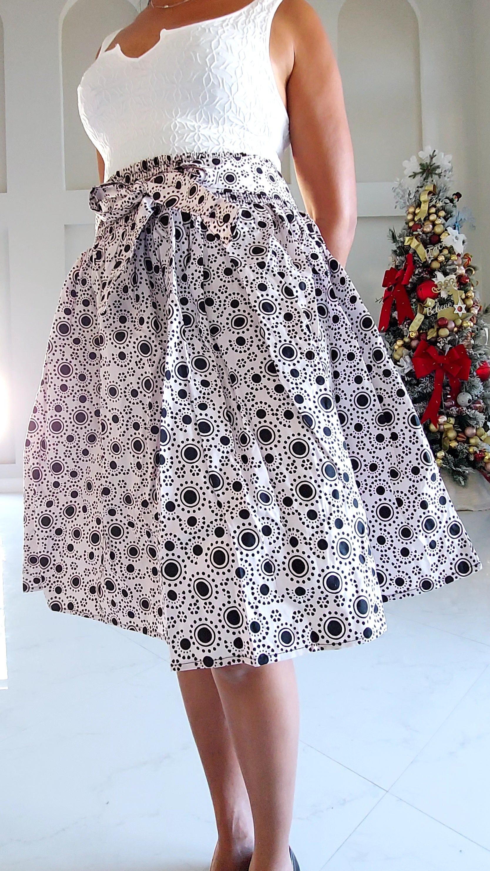 Short Length Printed Skirt