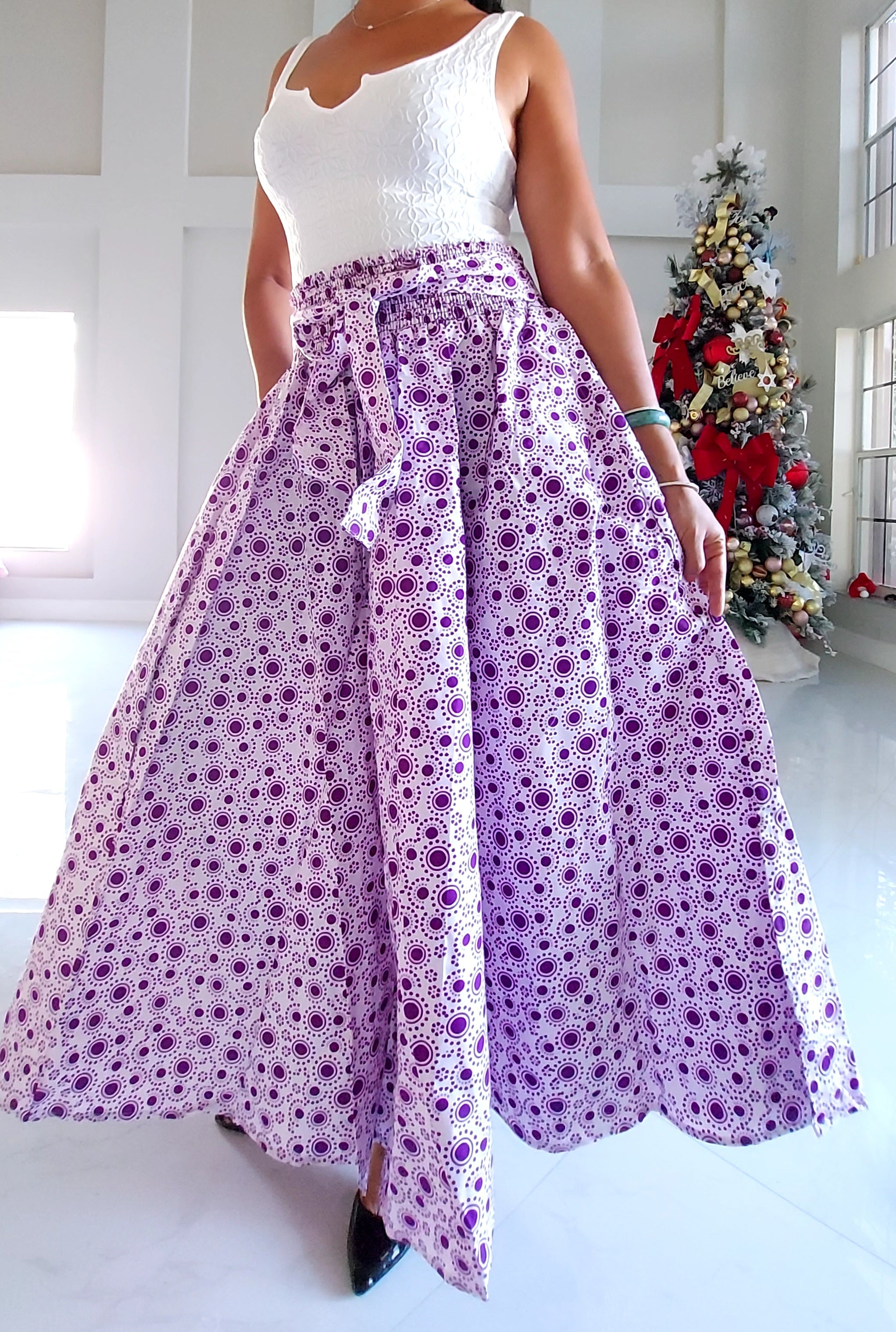 Long Printed Skirt