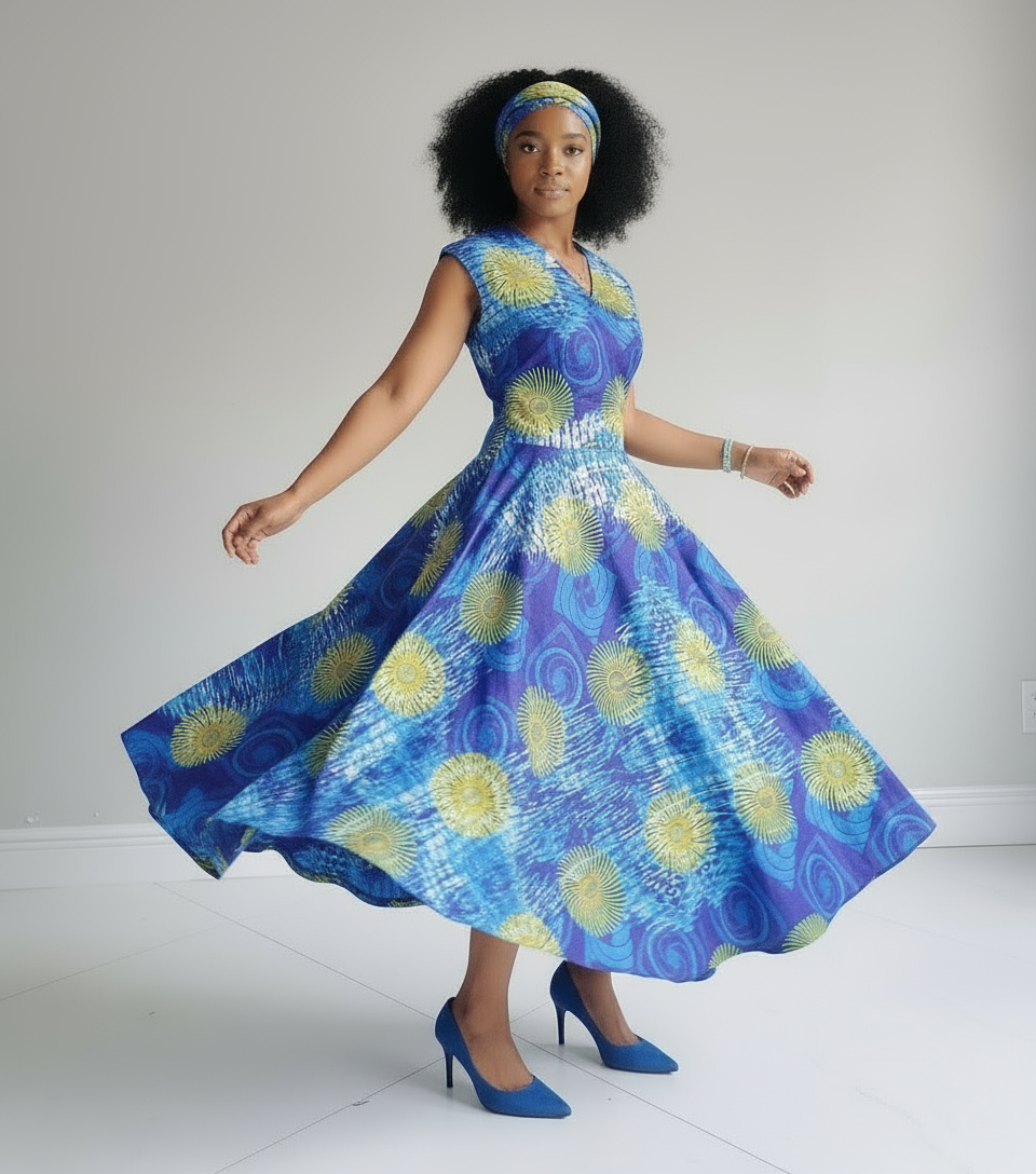 1045-Sleeveless Wrap Dress