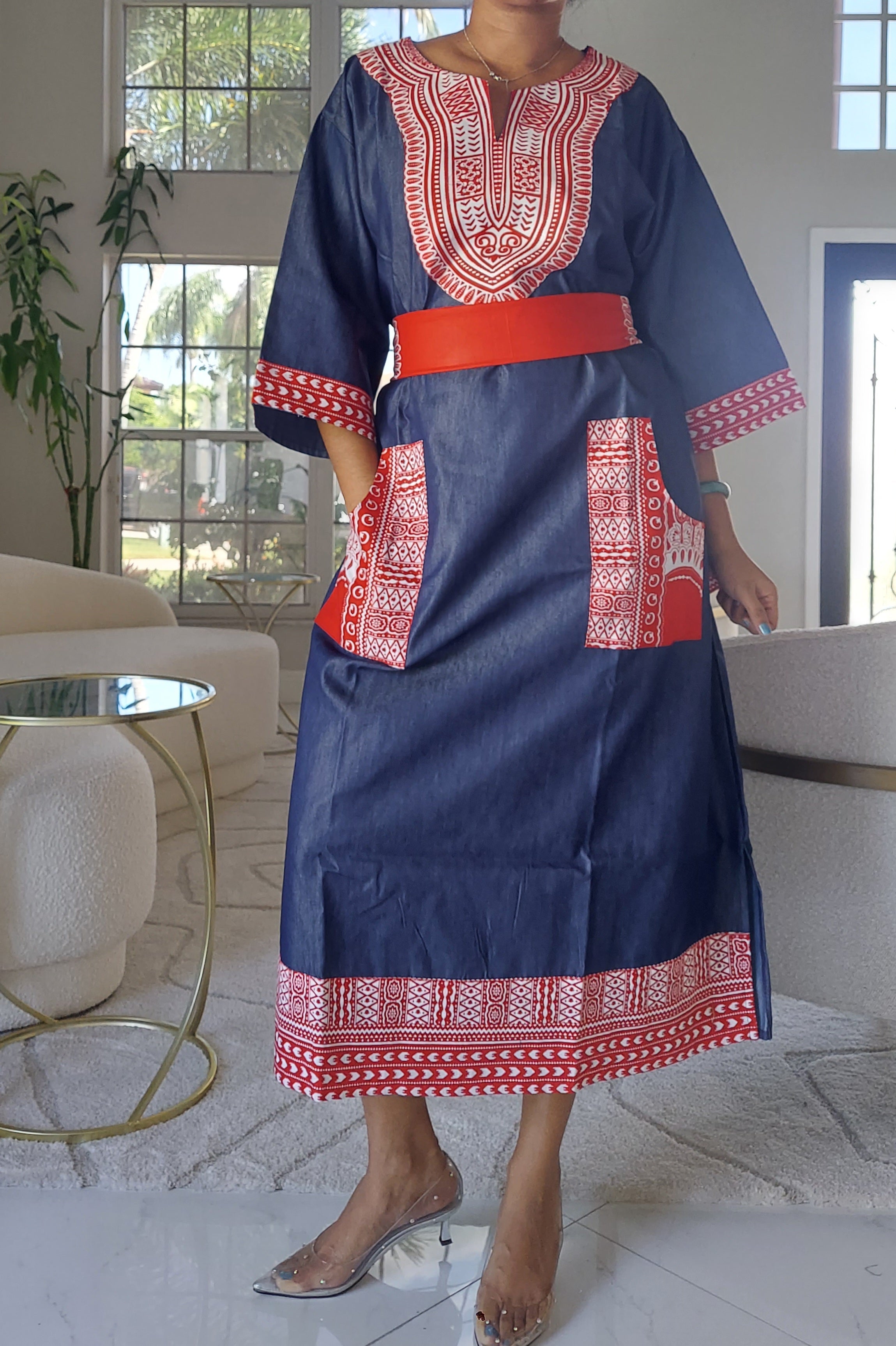 denim kaftan dress Any Old Iron Denim Kaftan Dress