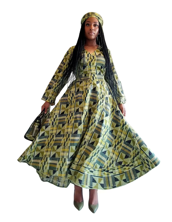 3pcs Set Maxi Skirt Pocketbook wrap Dress F