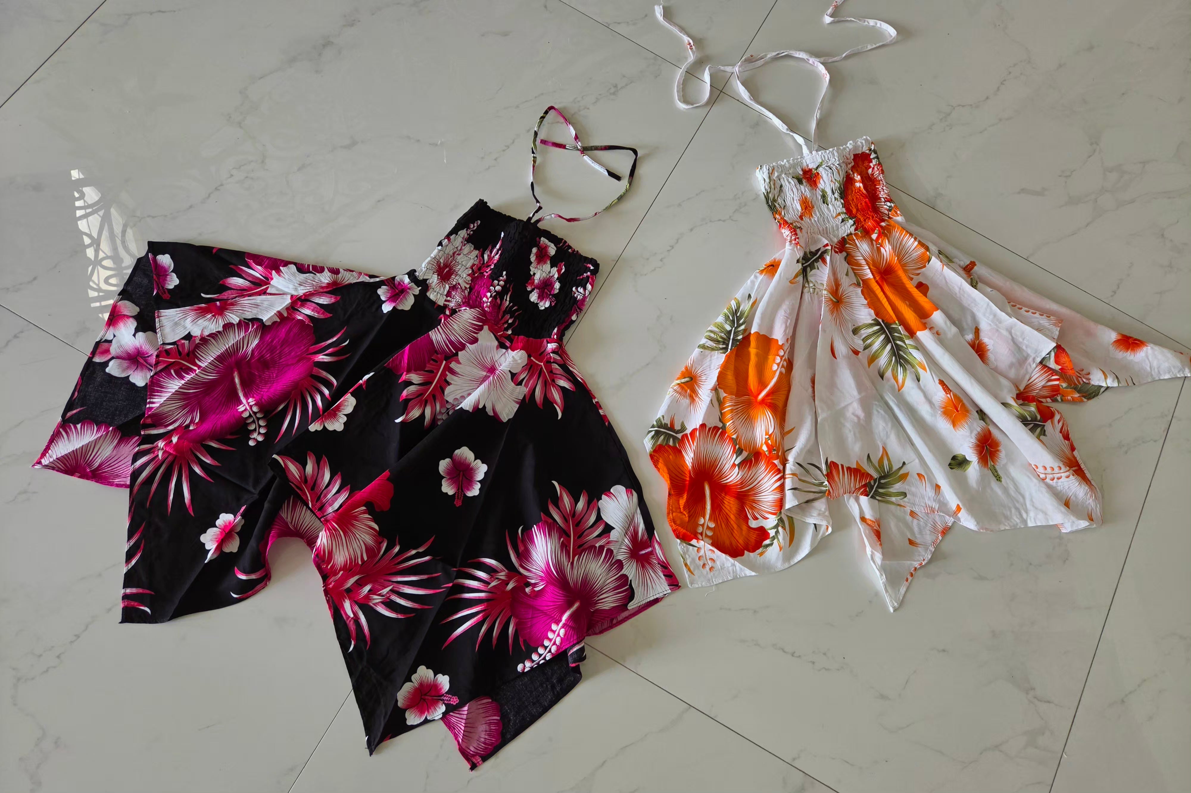 Kids/ Girls Hawaiian Dress -Dark  KRN113 Dark (Pack of 6,12)