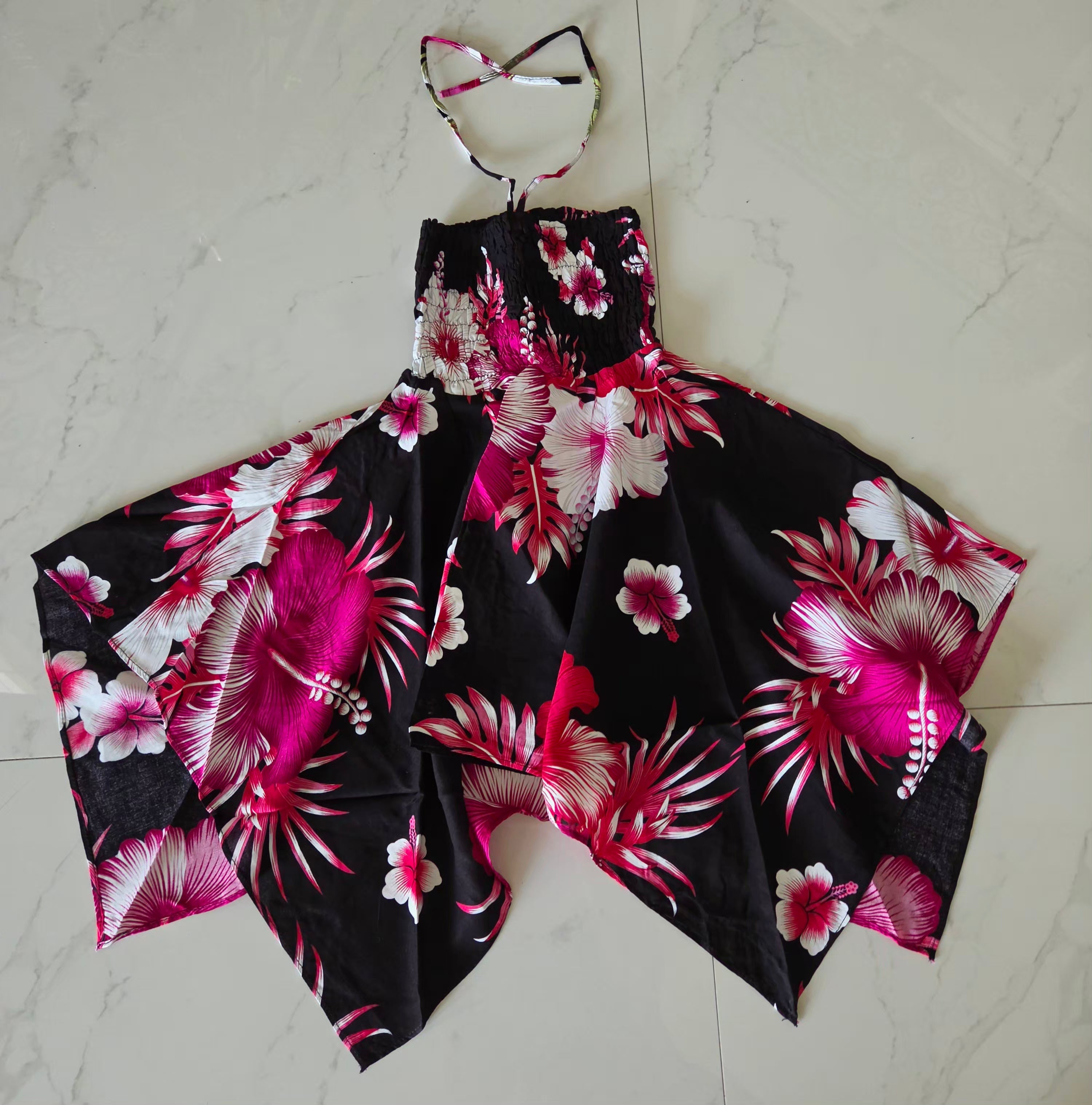 Kids/ Girls Hawaiian Dress -Dark  KRN113 Dark (Pack of 6,12)