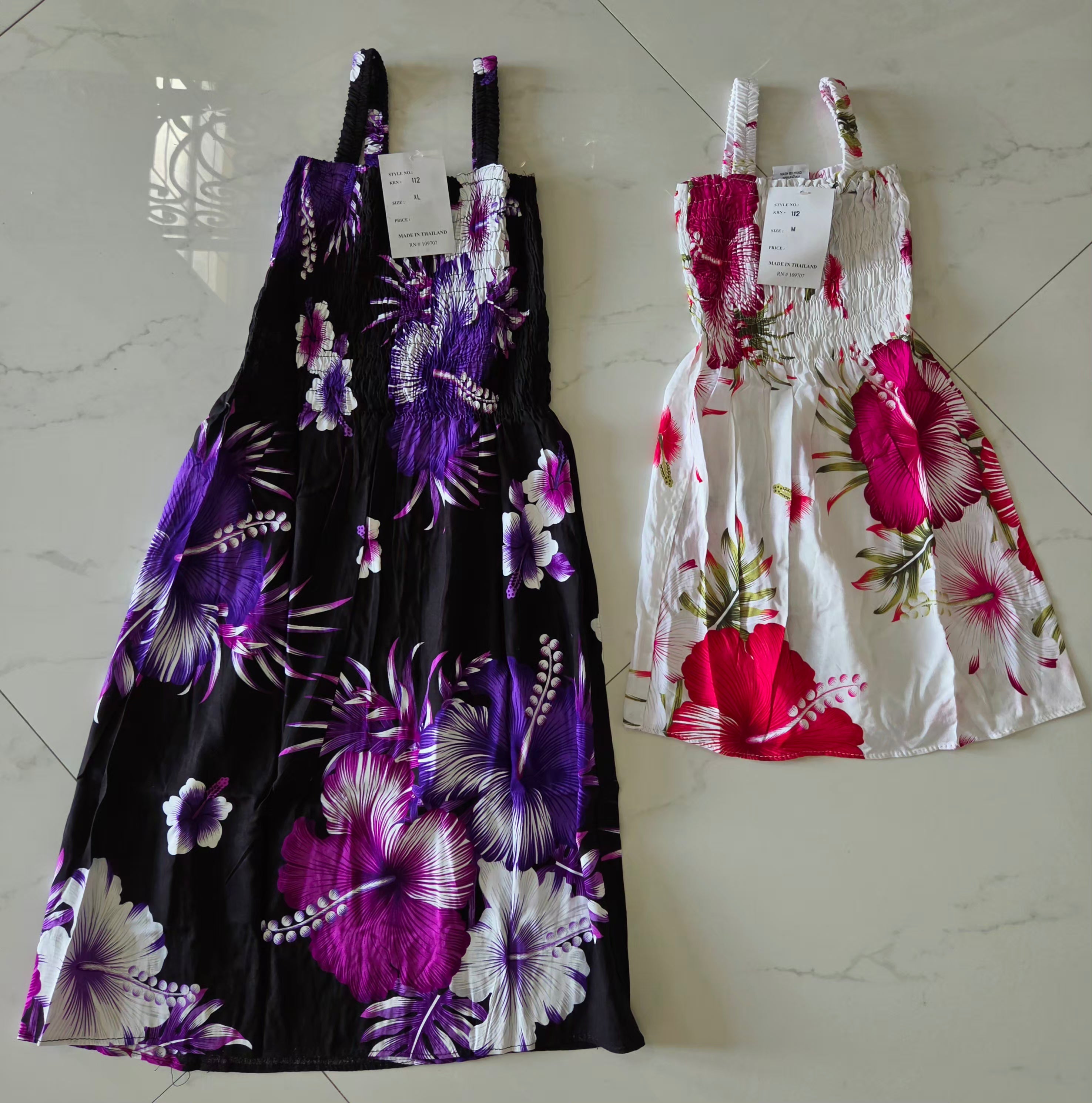 Kids/ Girls Hawaiian Floral Dress -  KRN112 Light (Pack of 6,12)