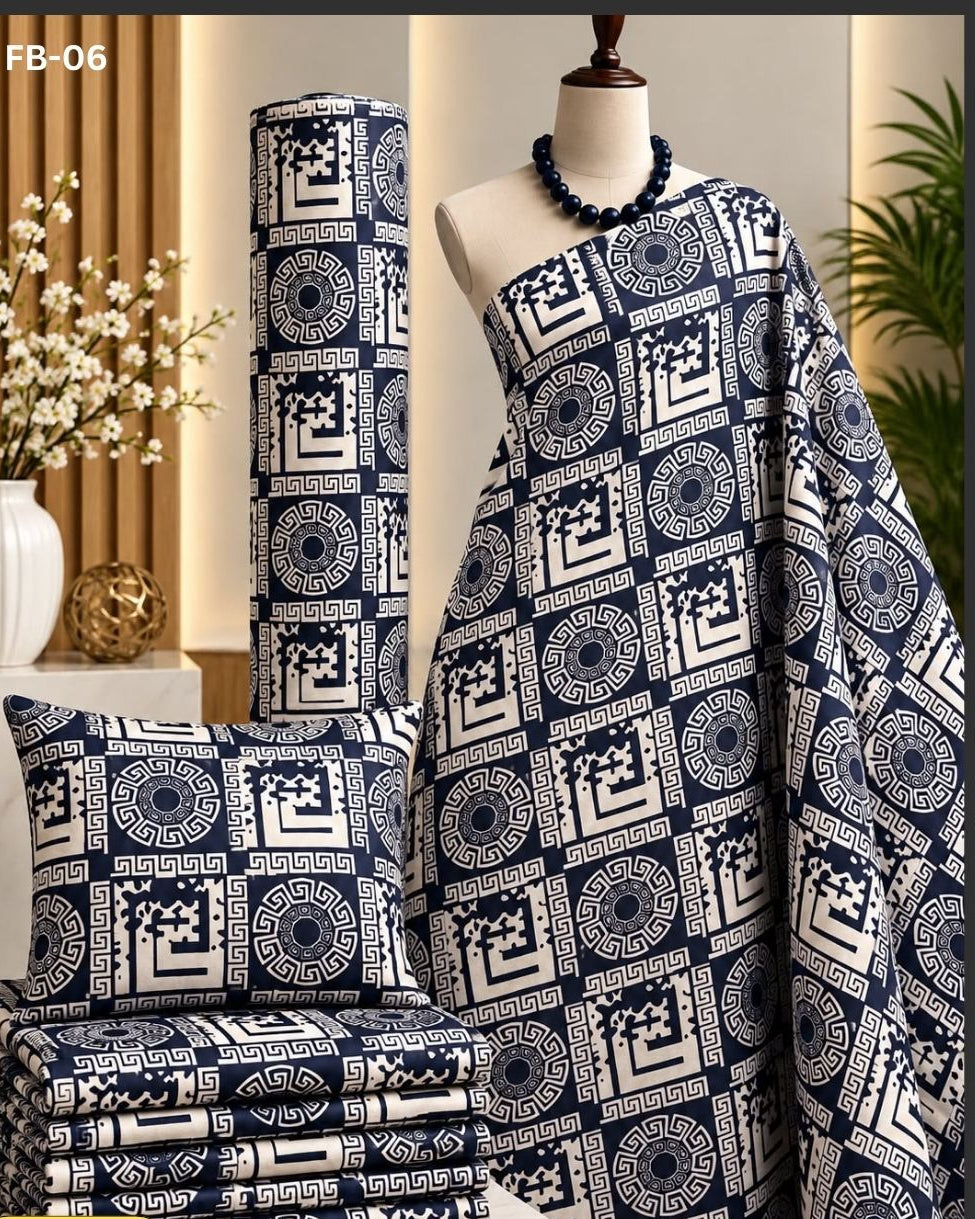 Raw Fabric 6 Yards African Cotton Ankara Print F51