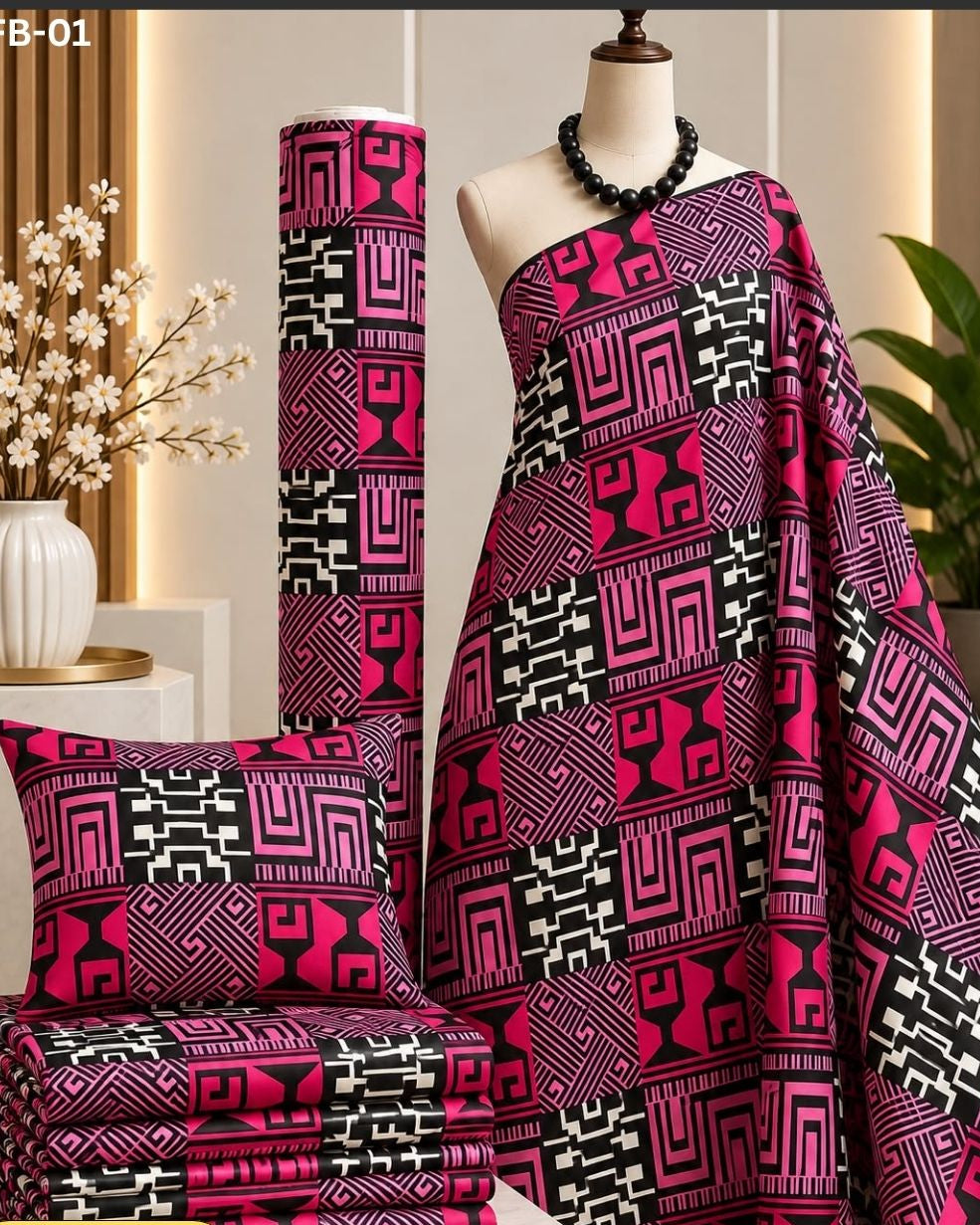 Raw Fabric 6 Yards African Cotton Ankara Print F28
