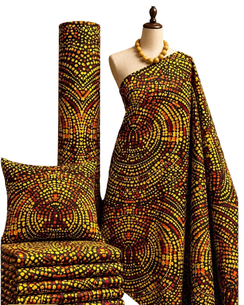 Raw Fabric 6 Yards African Cotton Ankara Print F50