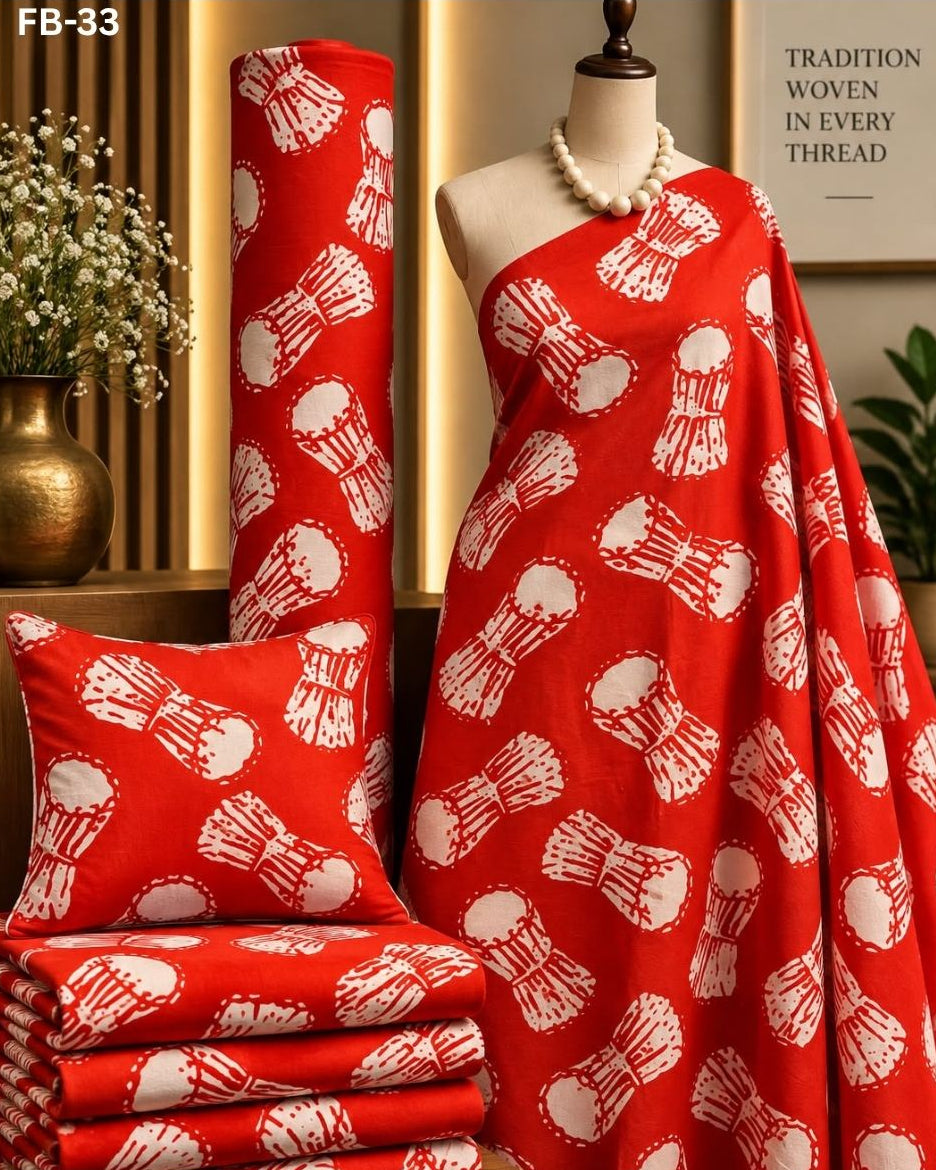 Raw Fabric 6 Yards African Cotton Ankara Print F40