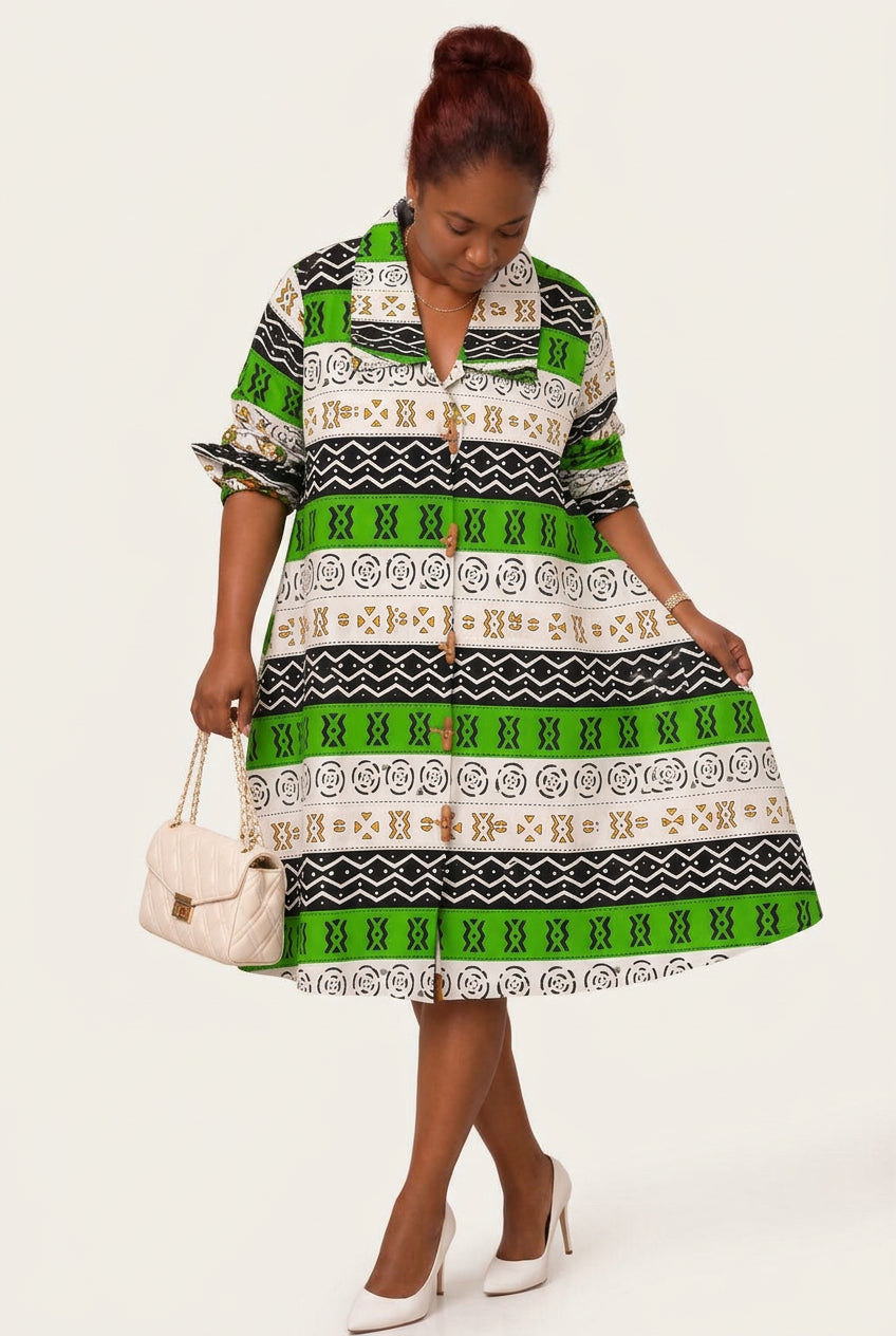 Cotton Swing Dress / Top Ankara Print - DRS029
