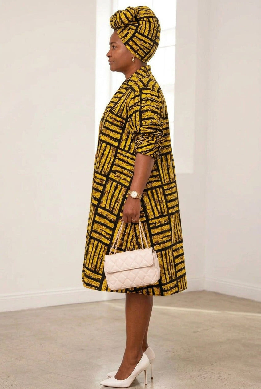 Cotton Swing Dress / Top Ankara Print - DRS029