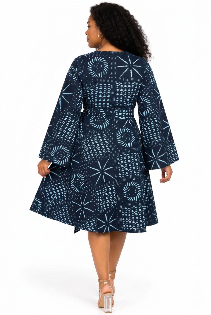 Mid Length Wrap Dress  1370 B