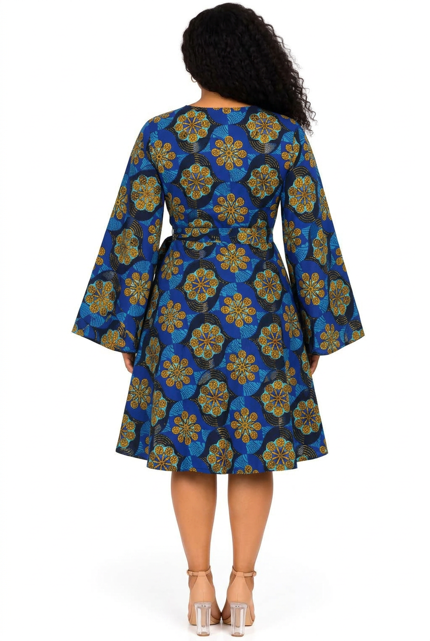 Mid Length Wrap Dress  1370 E