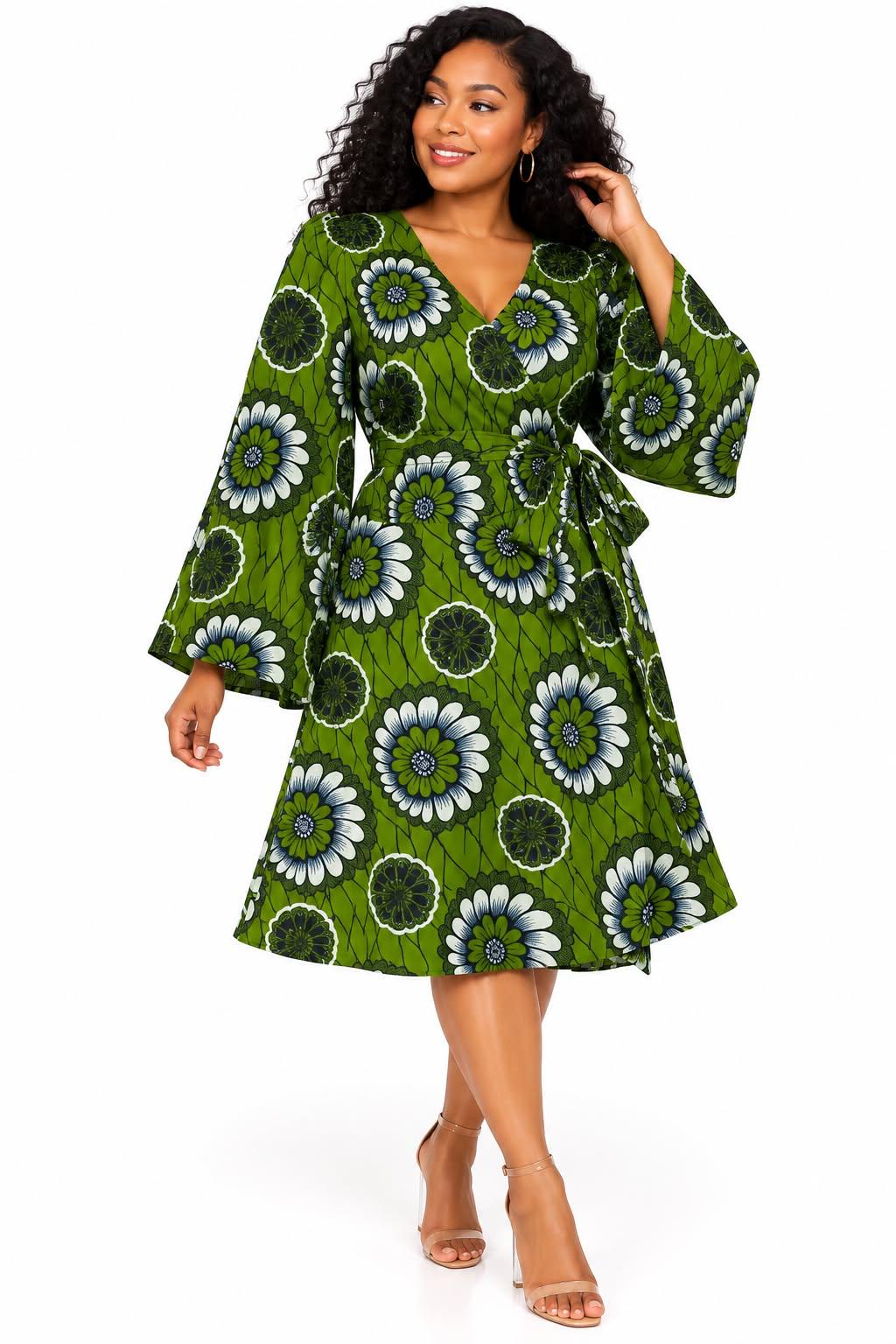 Mid Length Wrap Dress  1370 C