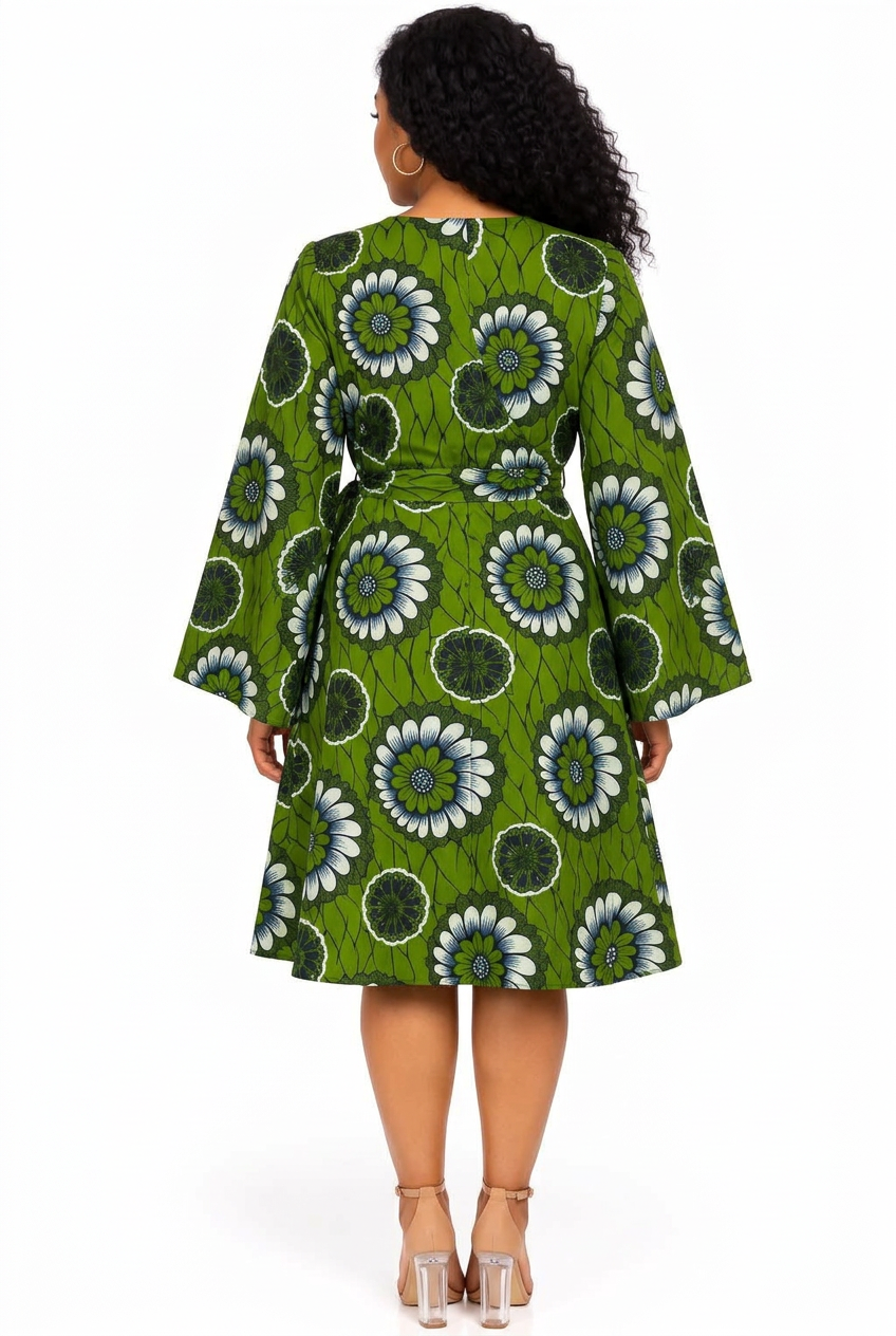 Mid Length Wrap Dress  1370 C