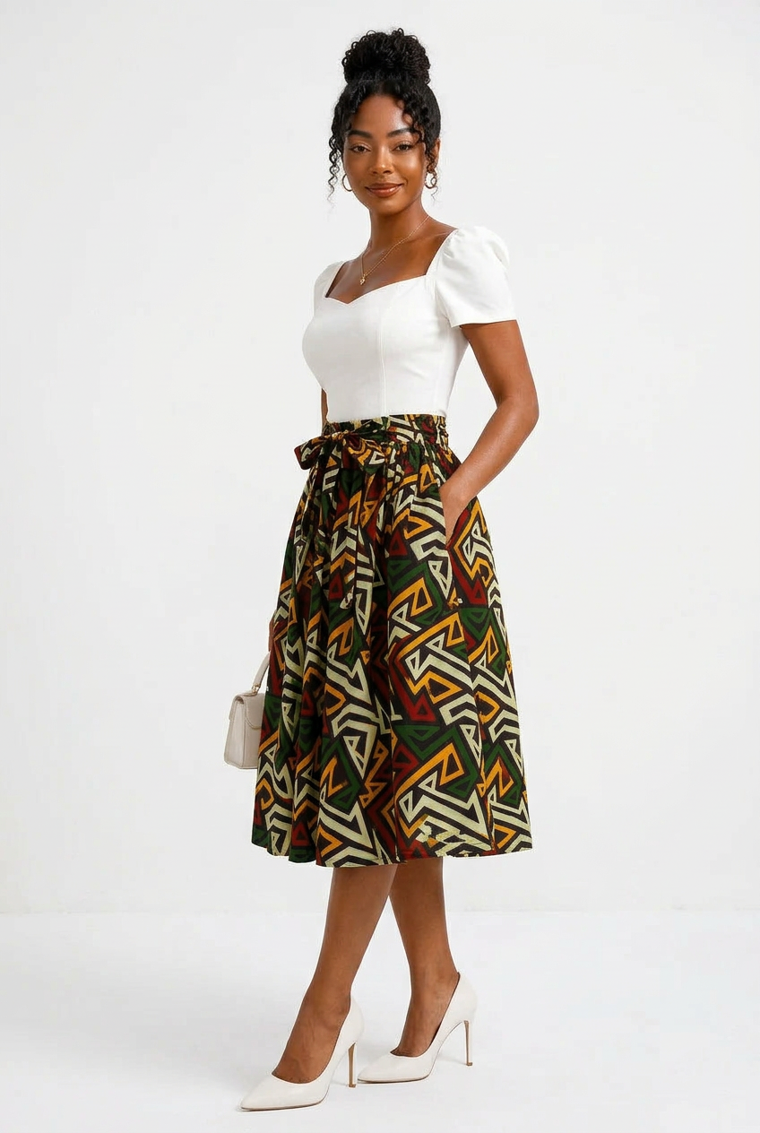 Mid Length Flare Skirt 1312 P30