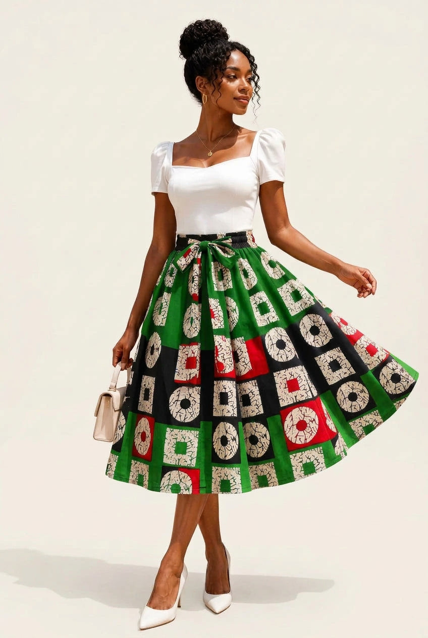 Mid Length Flare Skirt 1312 P27