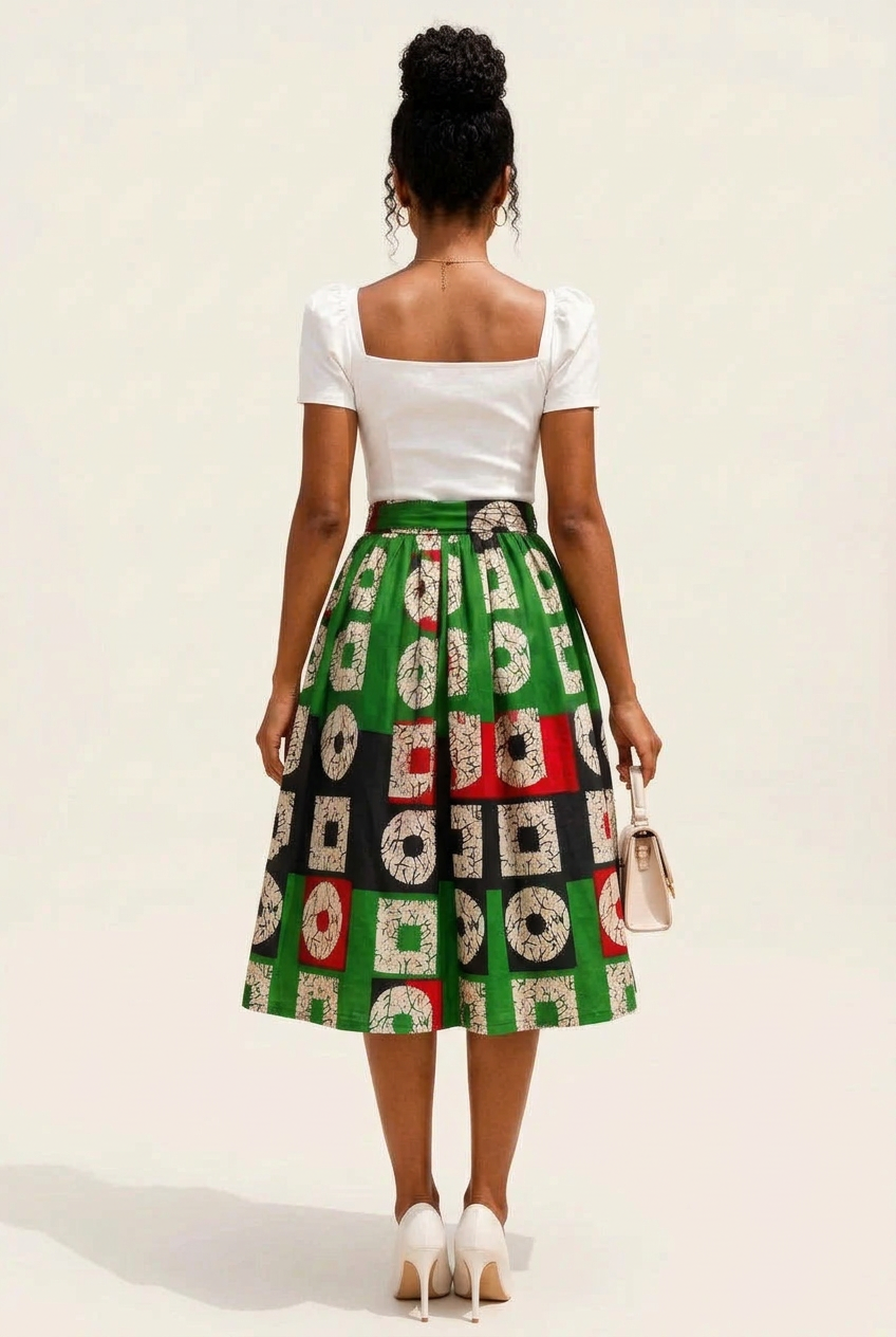 Mid Length Flare Skirt 1312 P27