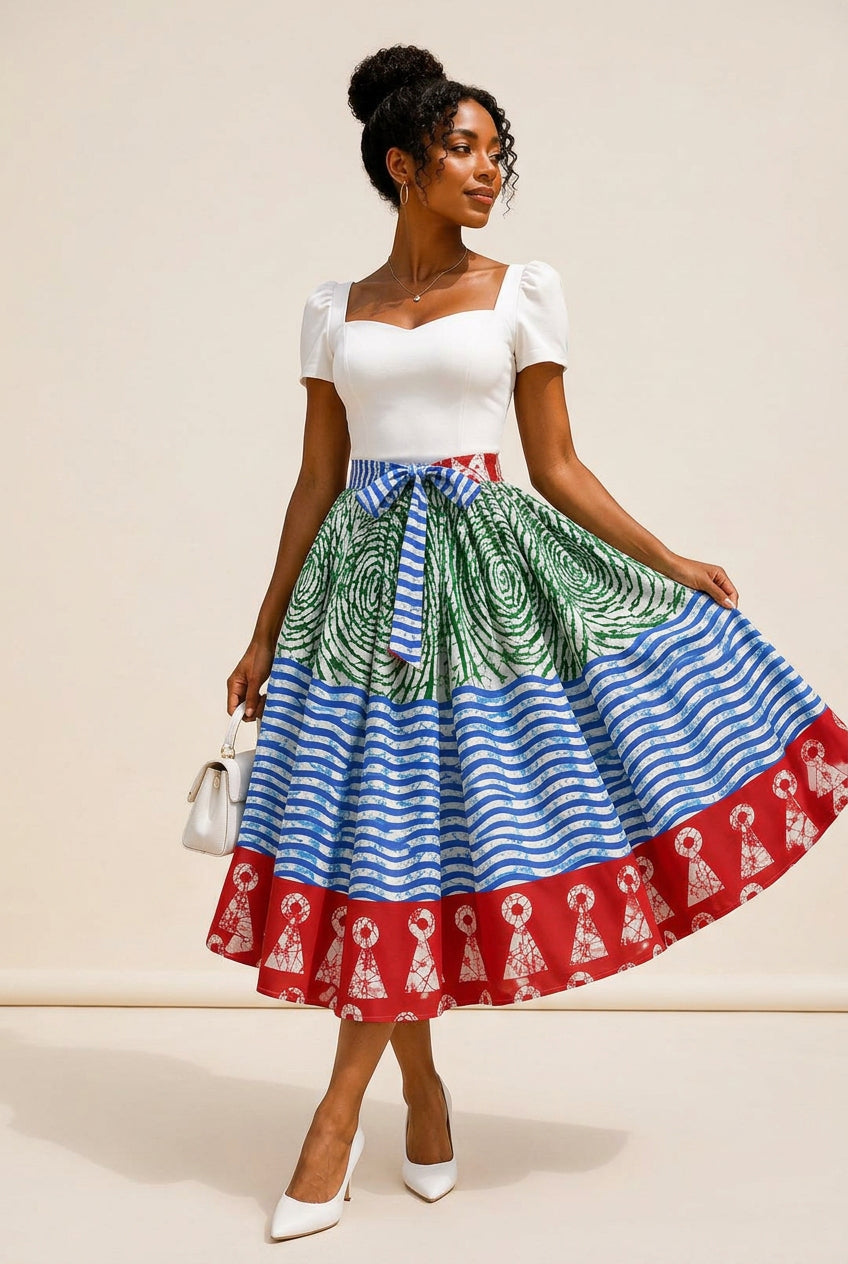 Mid Length Flare Skirt 1312 P3