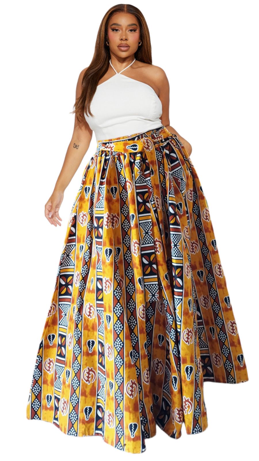 7001- Women Long Maxi Skirt-Mudd