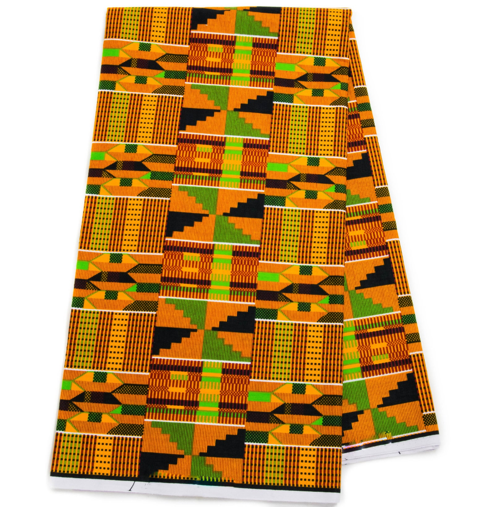 Raw Fabric/ 6 Yards/African Kente Print 3