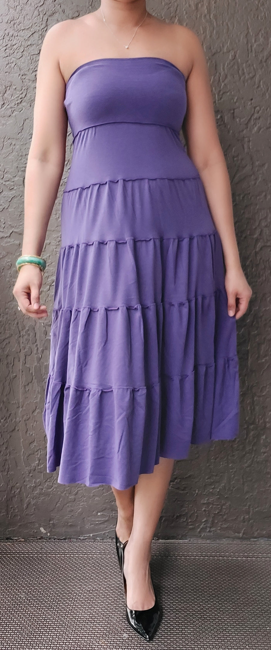 Convertible Tiered Maxi  Skirt- Solid