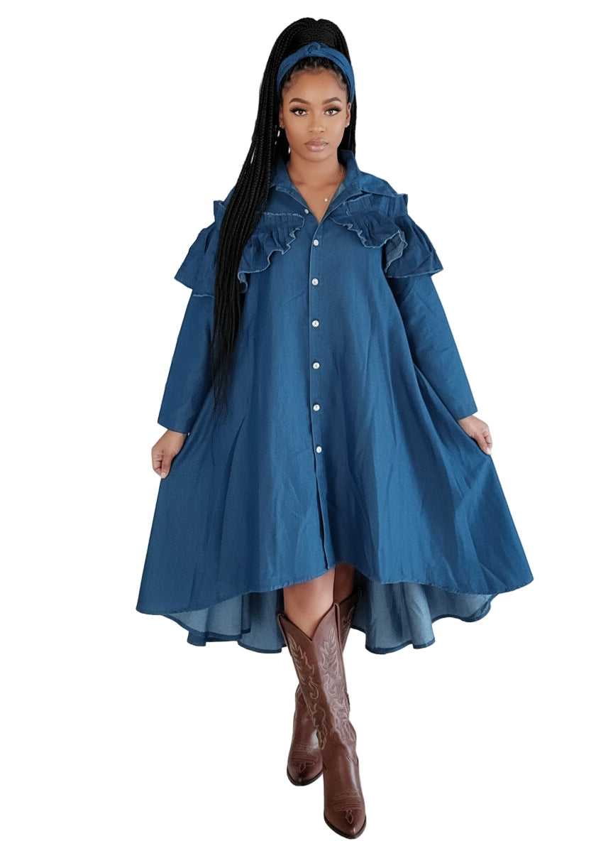 Swing Dress With Fringe