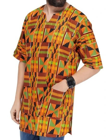 Kente  Tunic Shirt / Men/ Unisex